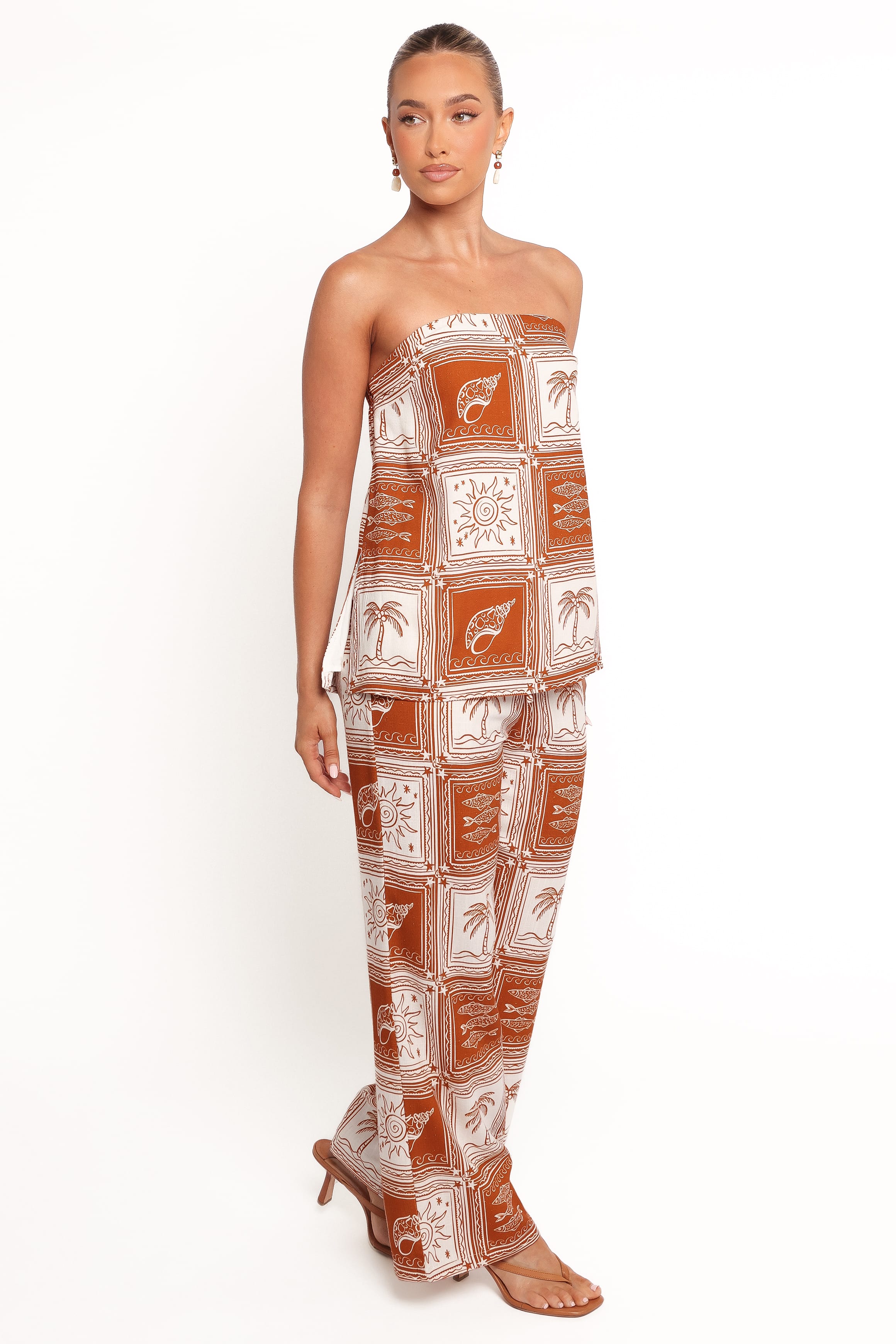 BOTTOMS Alya Wide Leg Pants - Kohana Print