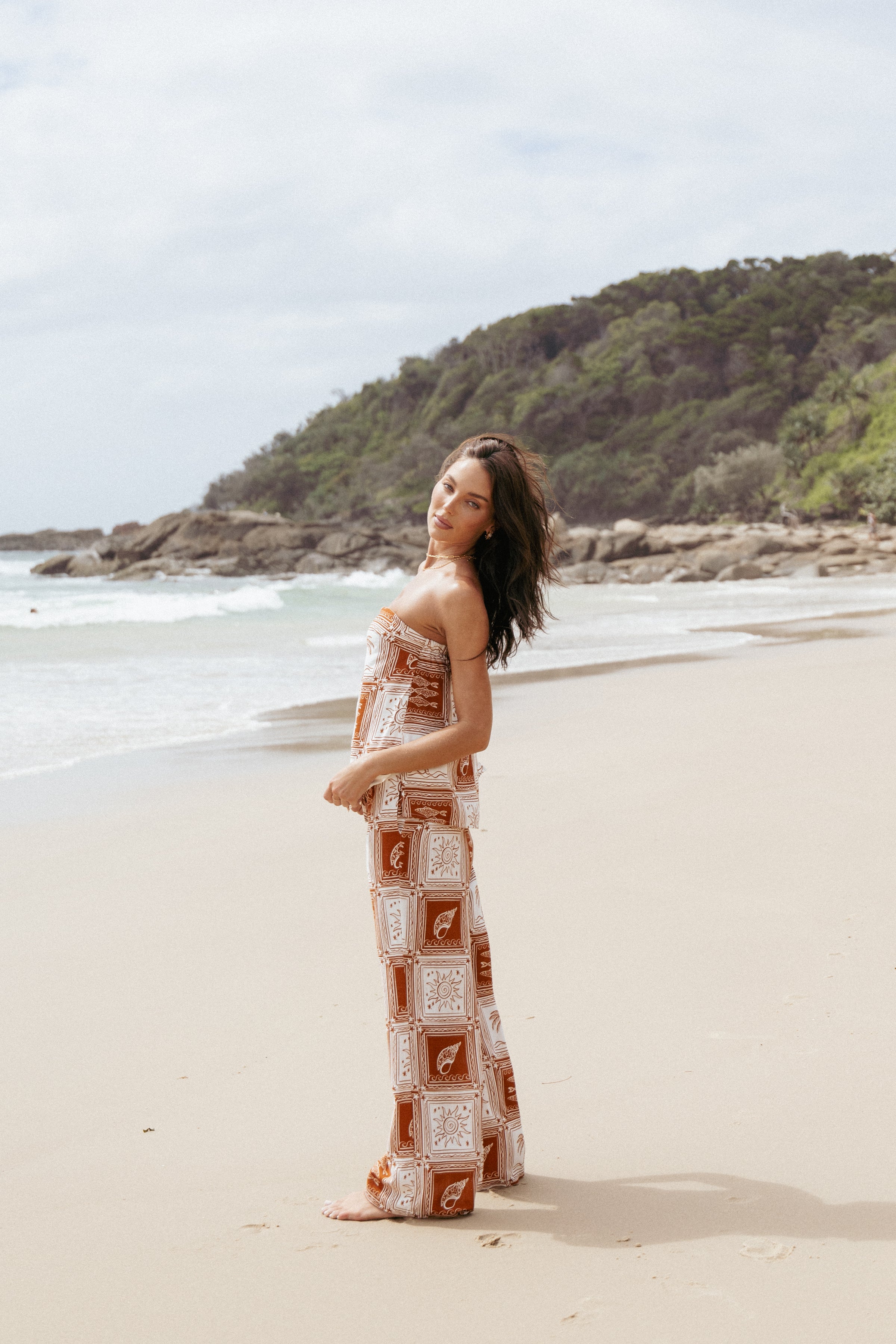 BOTTOMS Alya Wide Leg Pants - Kohana Print