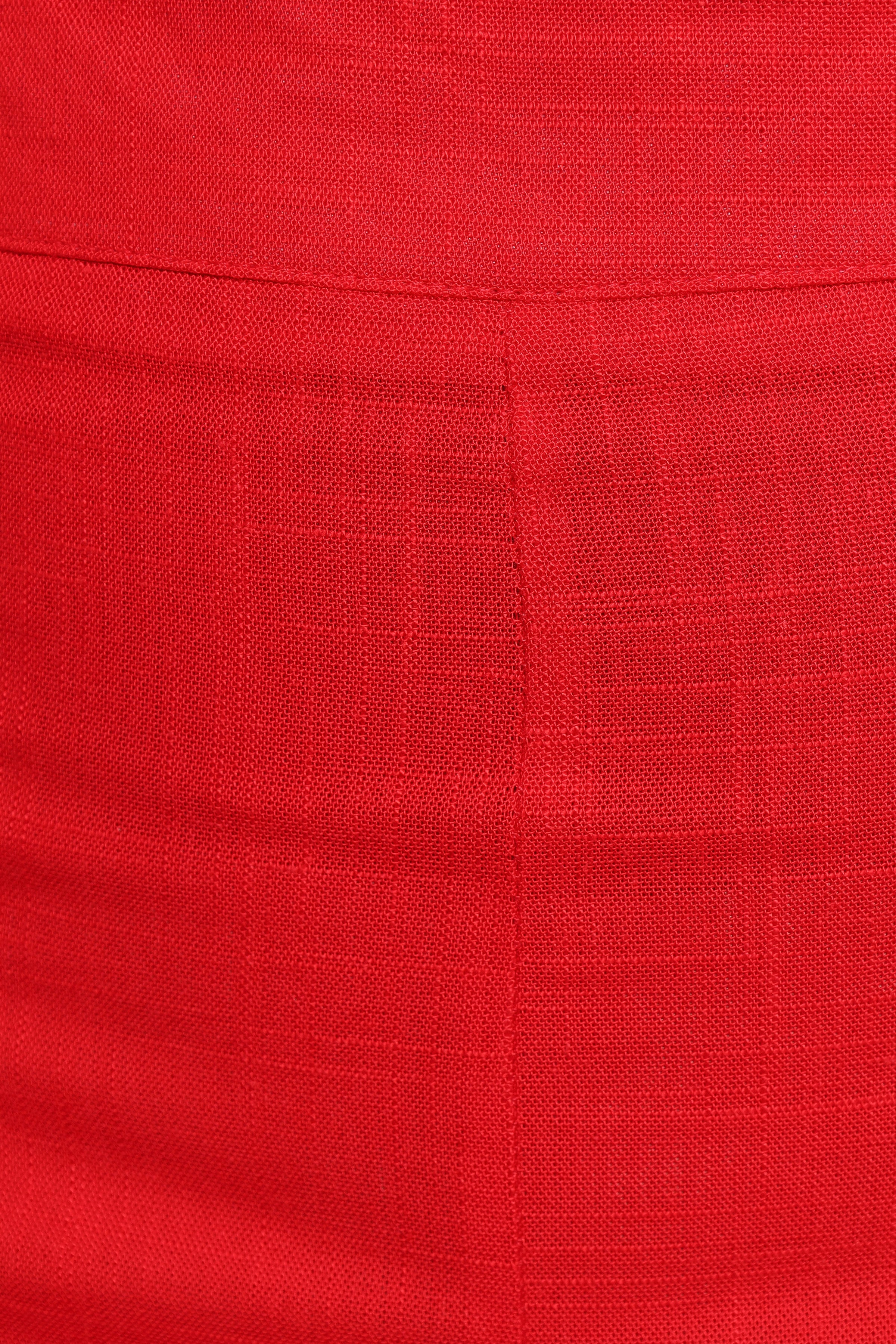BOTTOMS Amia Linen Blend Pants - Red