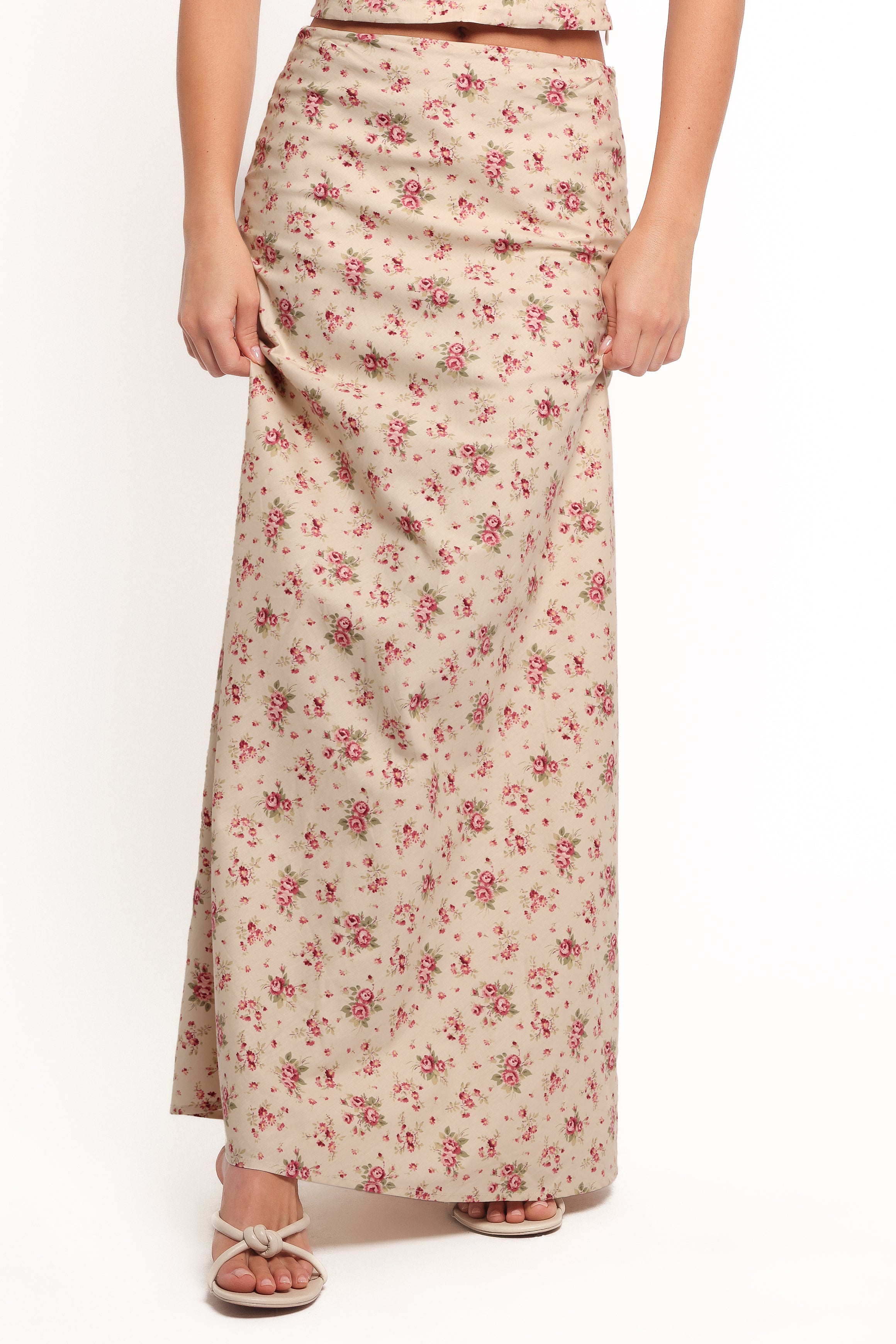 BOTTOMS Annly Maxi Skirt - Red Floral