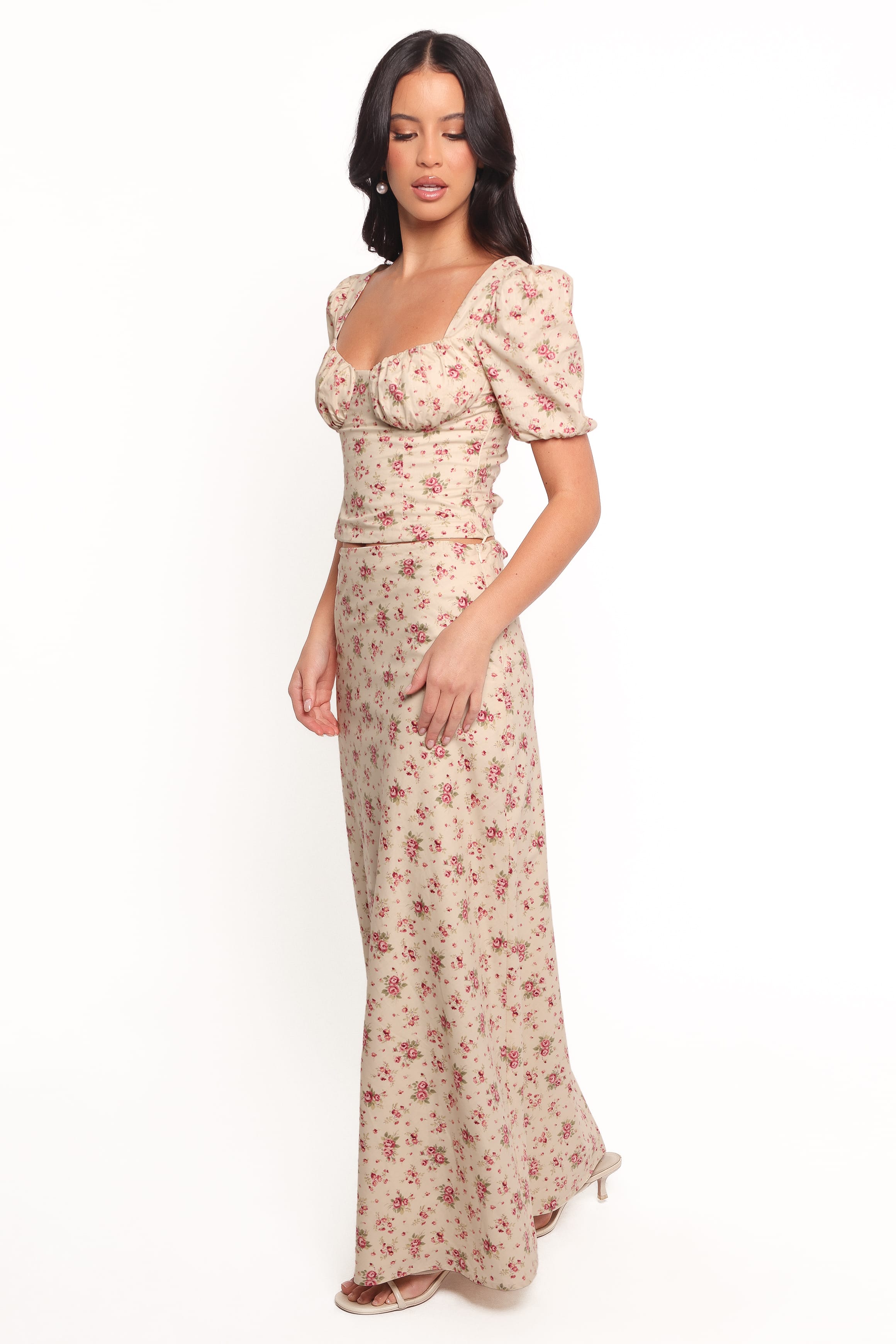 BOTTOMS Annly Maxi Skirt - Red Floral