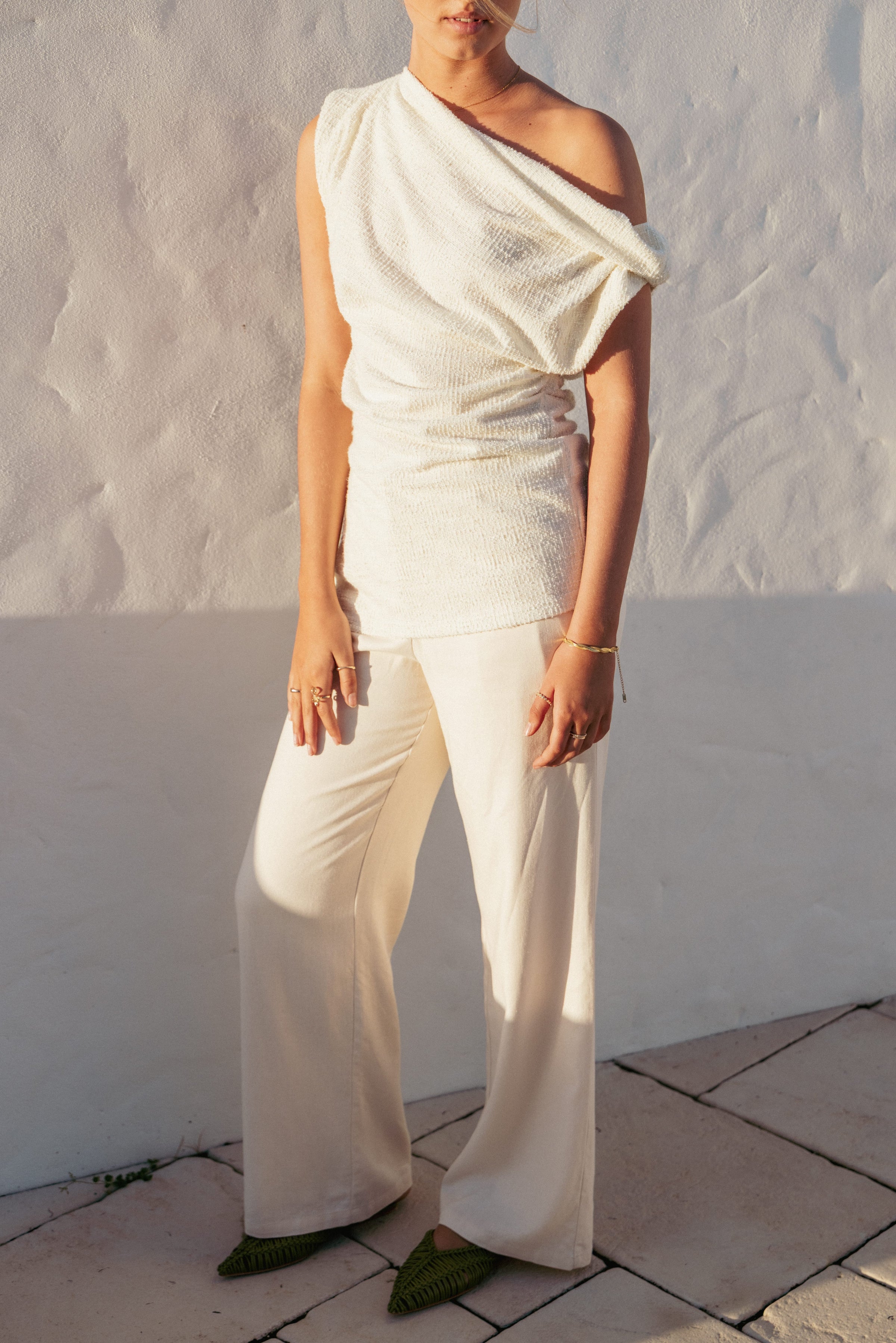 BOTTOMS Archer Linen Pants - Cream