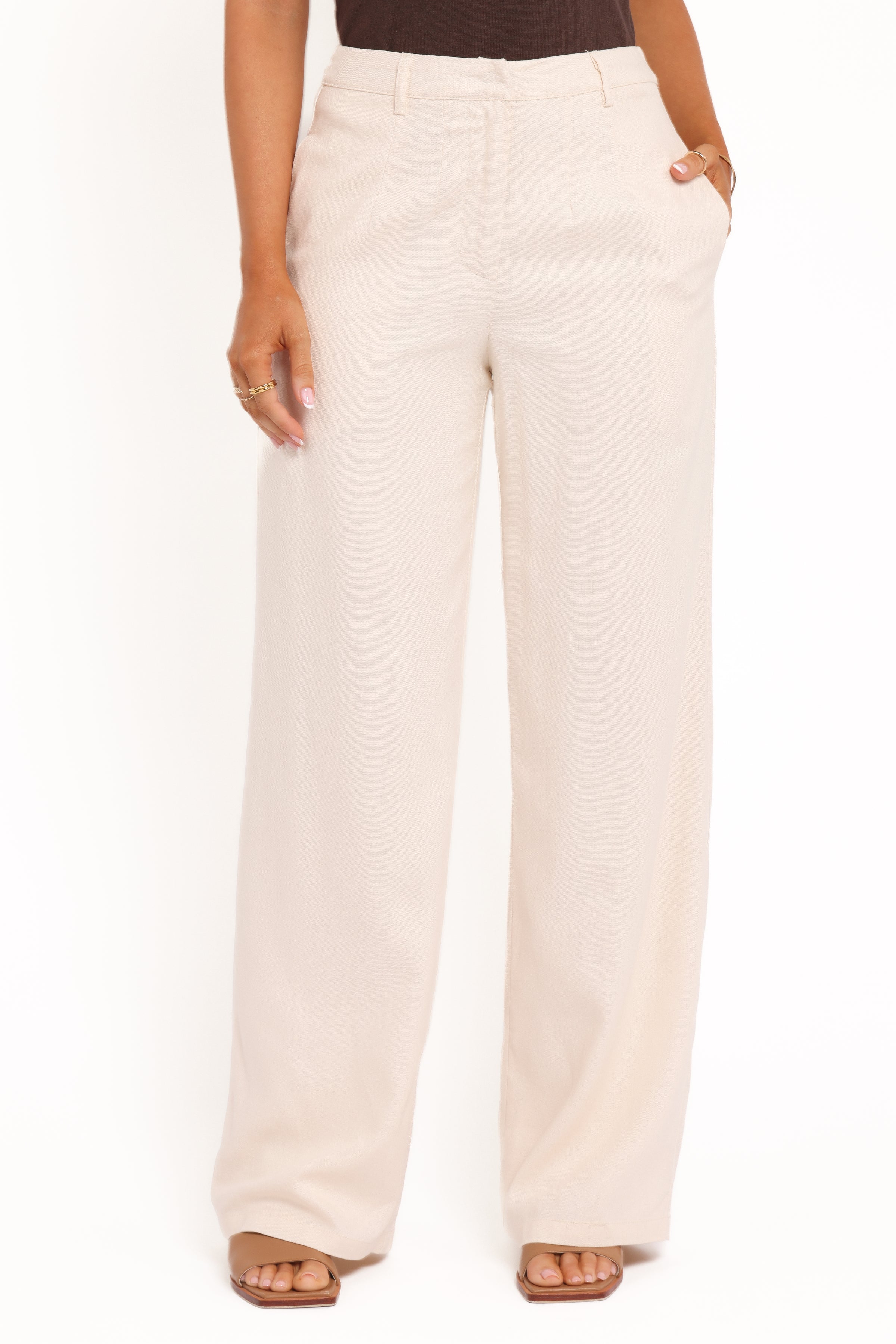 BOTTOMS Archer Linen Pants - Cream