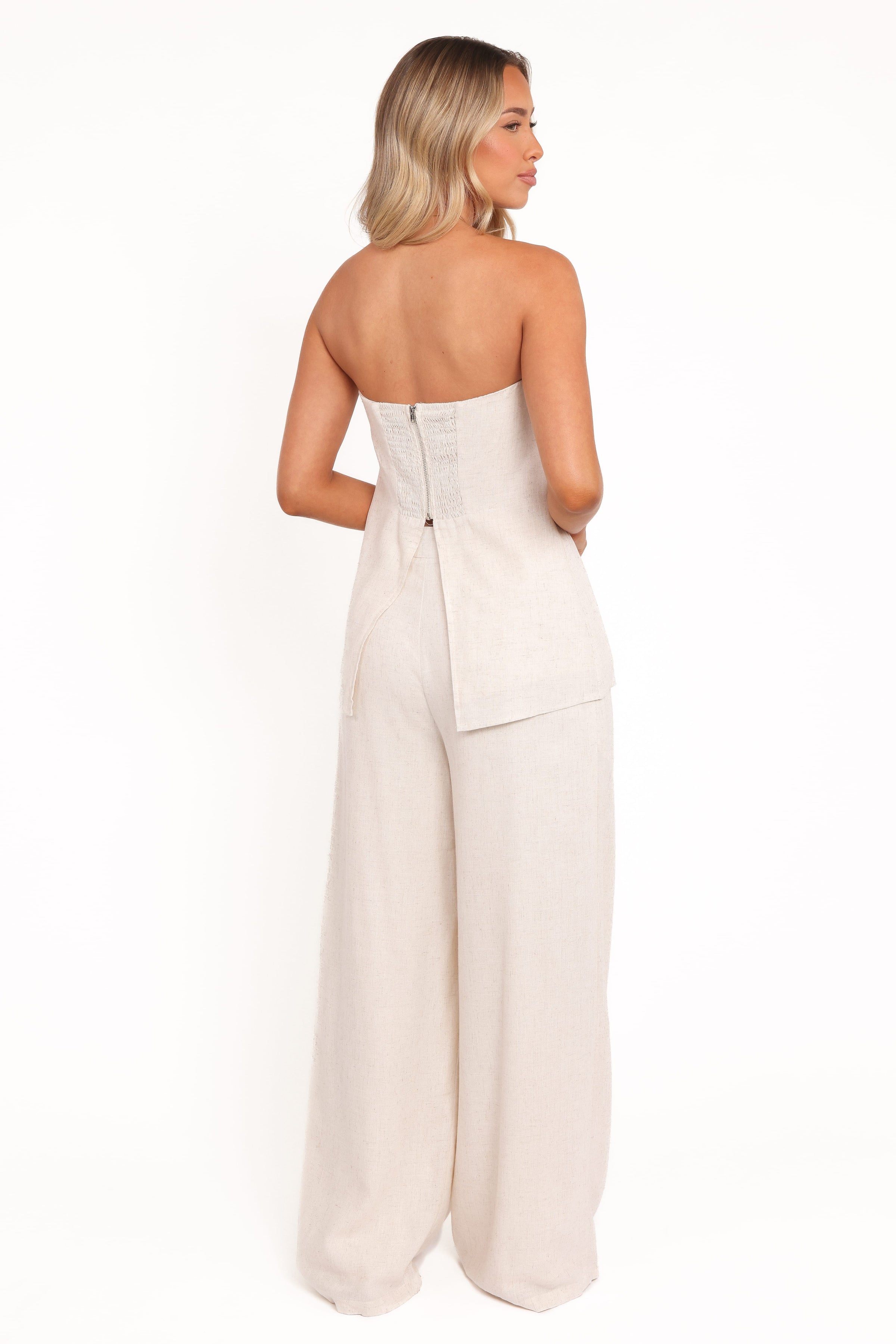 BOTTOMS Arles Wide Leg Pants - Oatmeal
