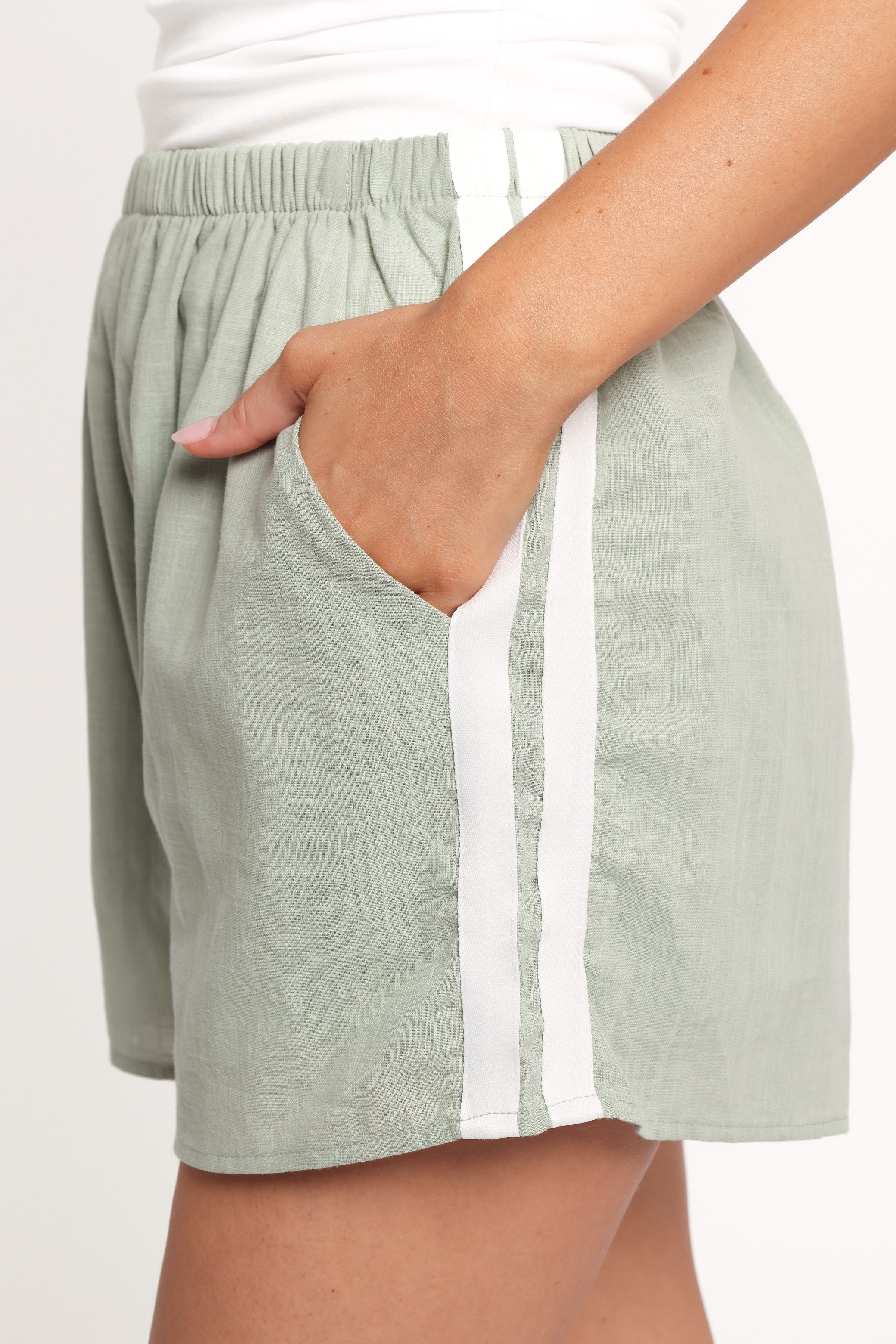BOTTOMS Ausha Racer Shorts - Sage