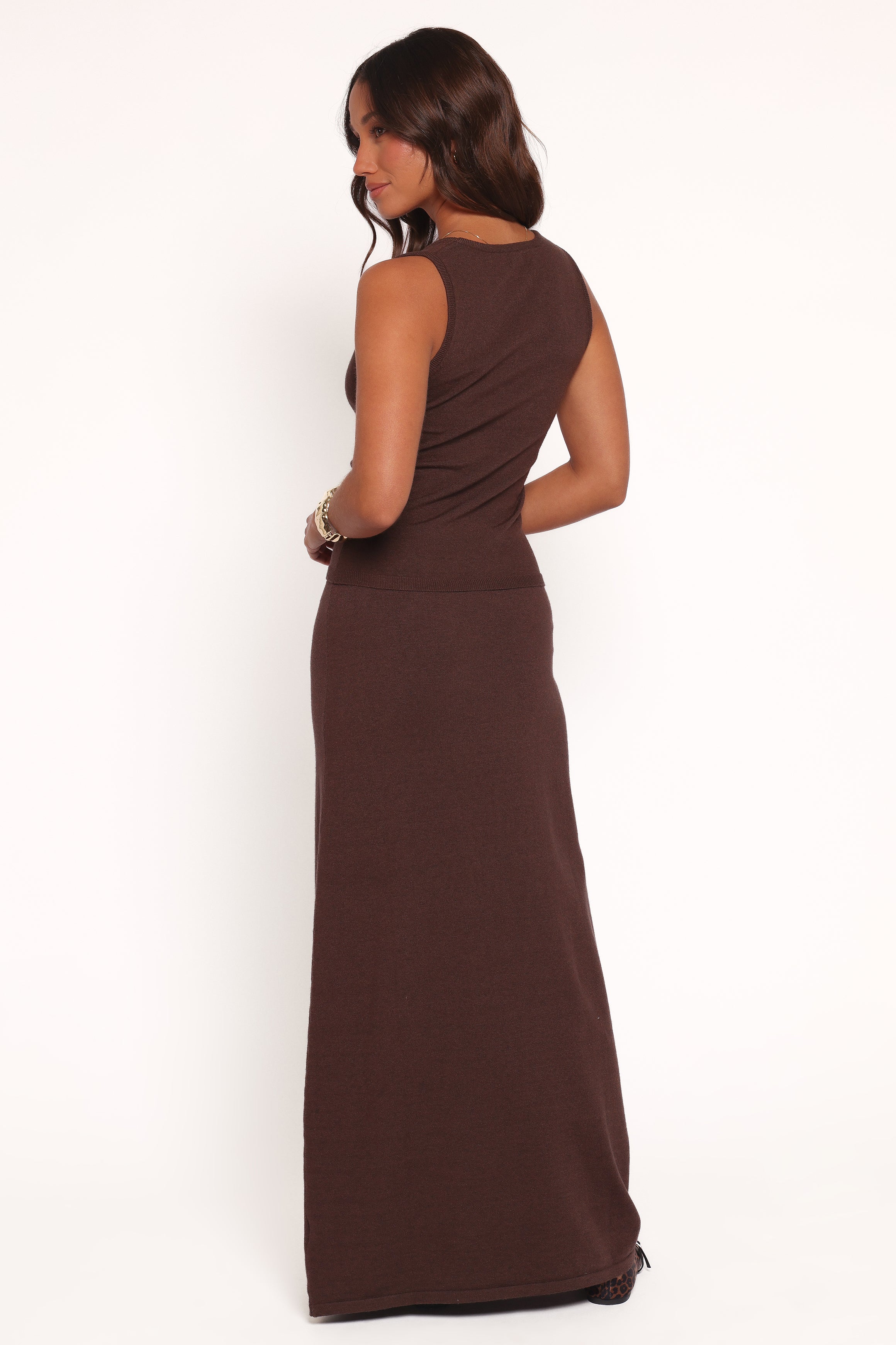 BOTTOMS Beatrice Knitted Skirt - Chocolate