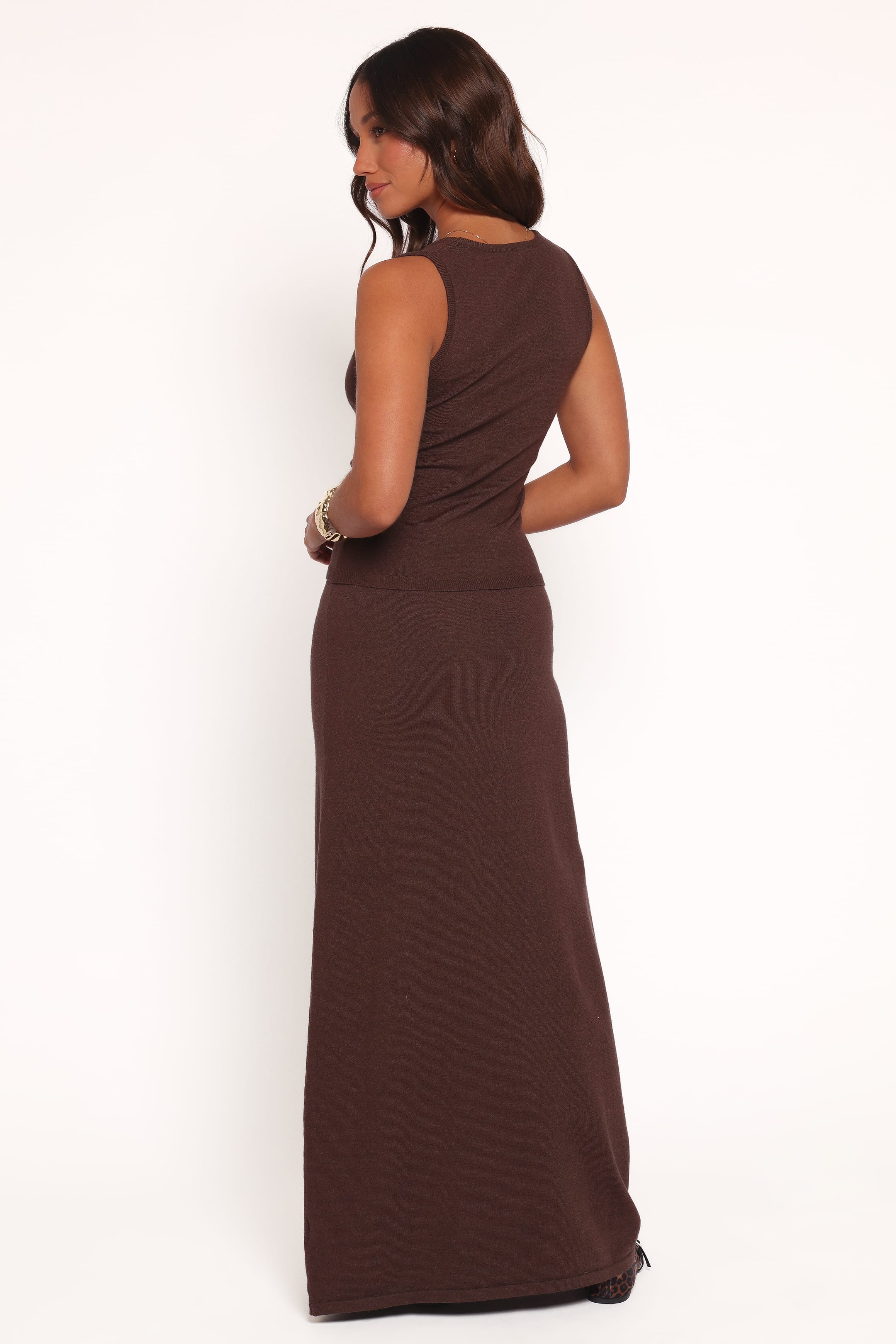 BOTTOMS Beatrice Knitted Skirt - Chocolate
