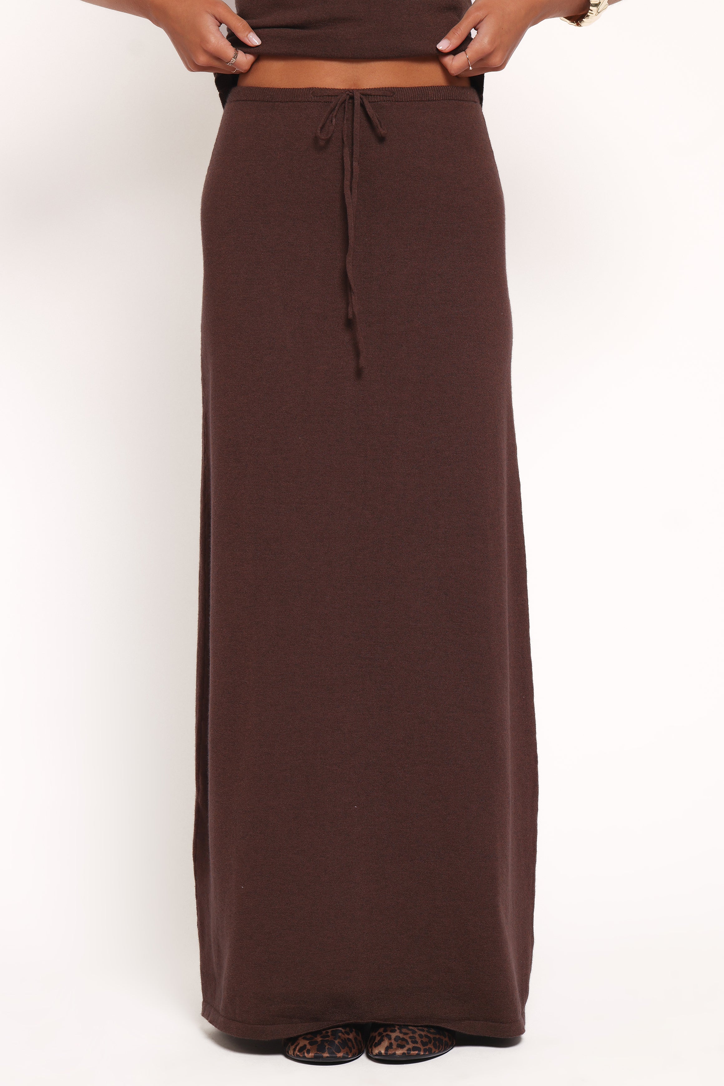 BOTTOMS Beatrice Knitted Skirt - Chocolate