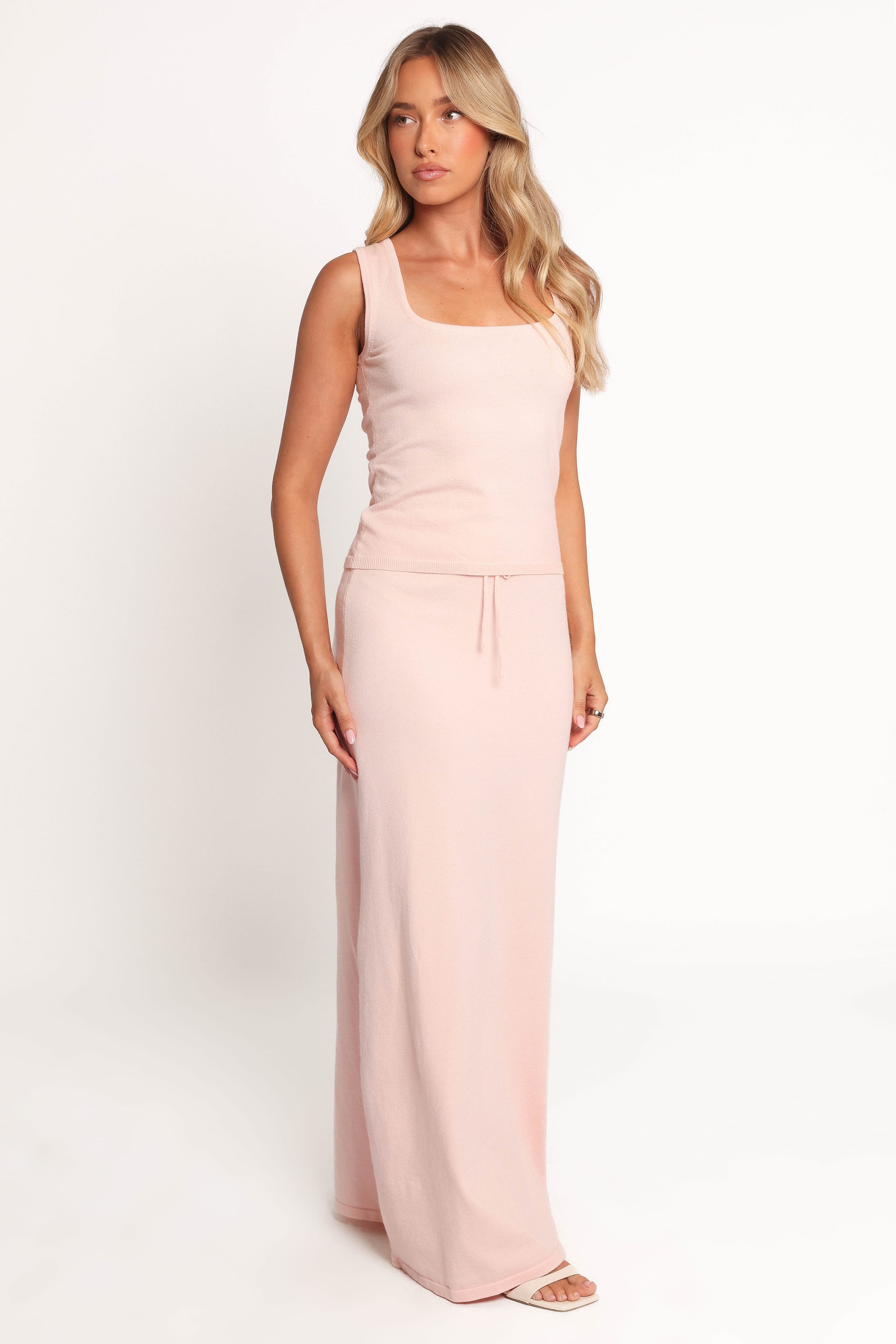 BOTTOMS Beatrice Knitted Skirt - Peach