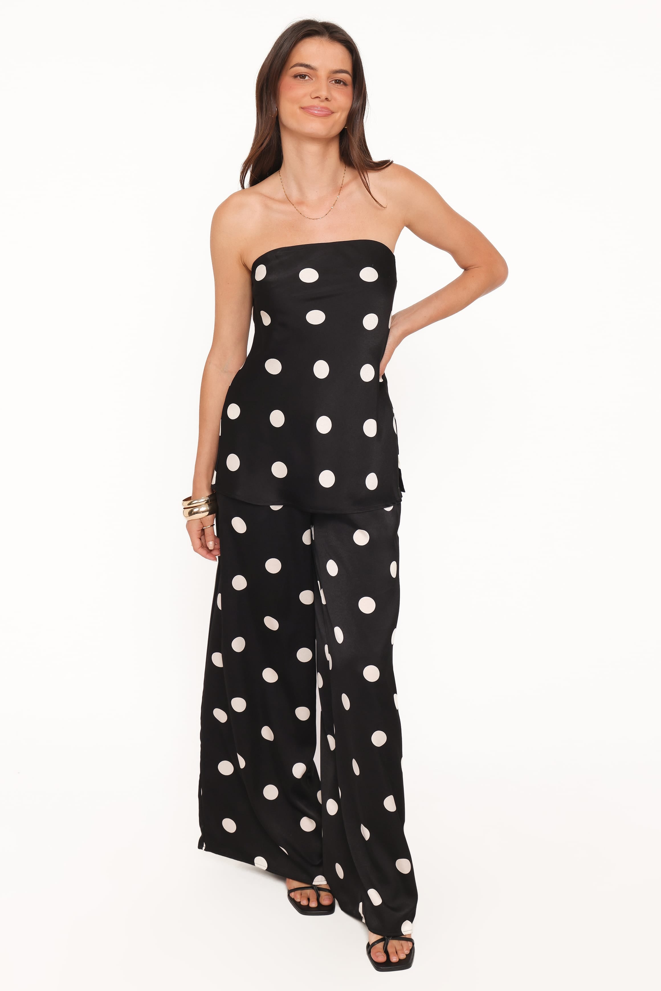 BOTTOMS Belinda Drawstring Pant - Black/Cream