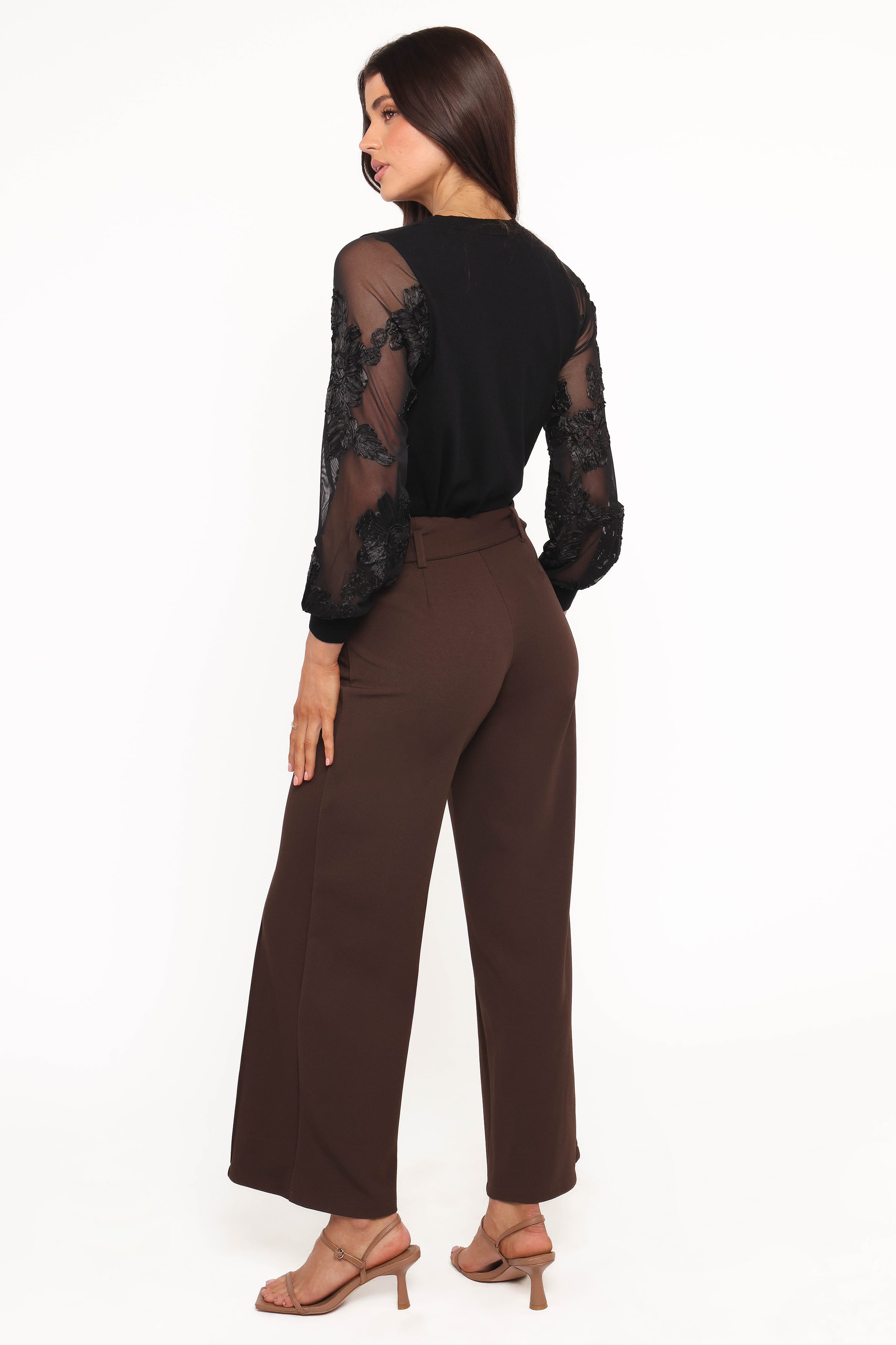 BOTTOMS Benton Belted Pant - Brown