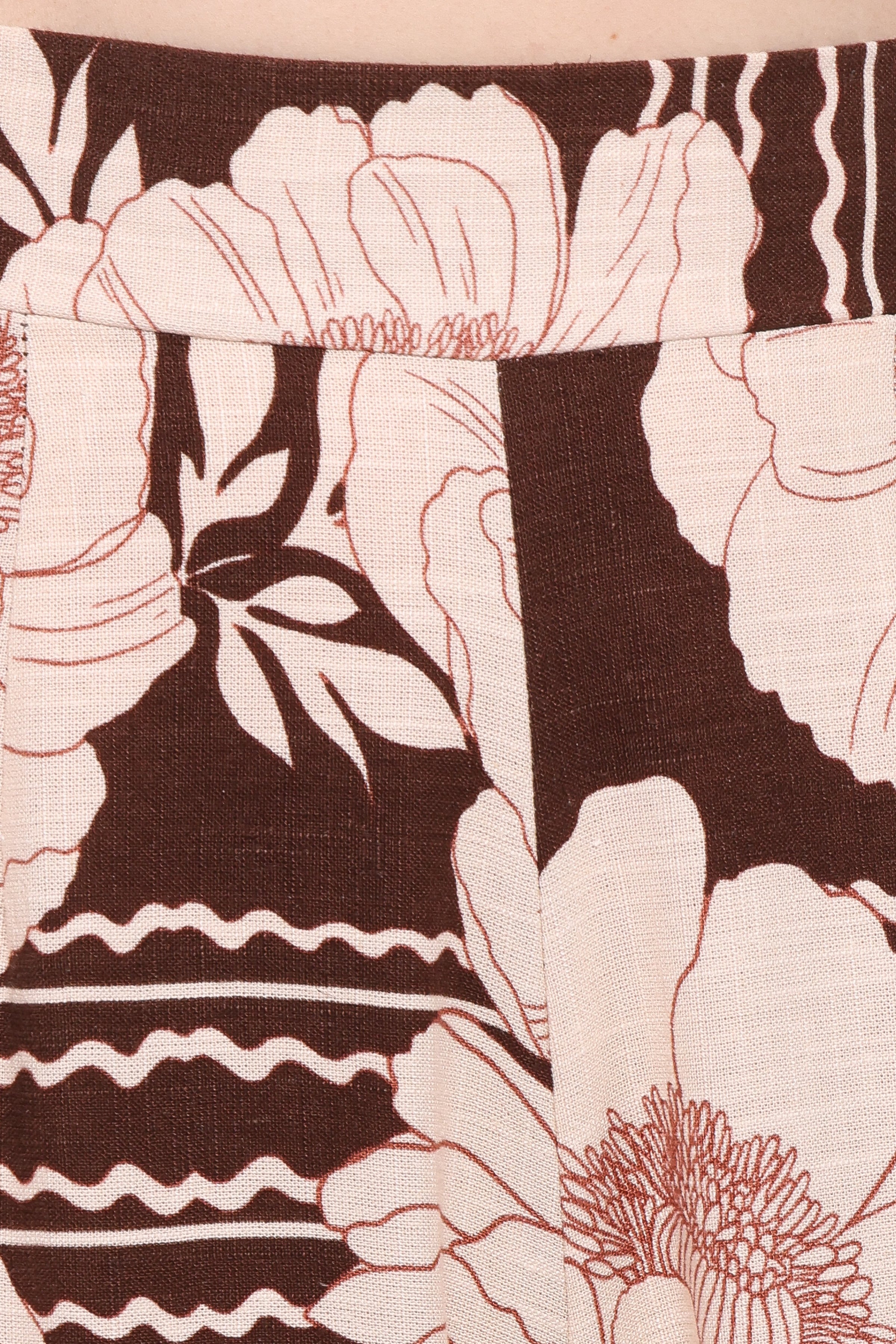 BOTTOMS Bernadine Wide Leg Pant - Brown Floral