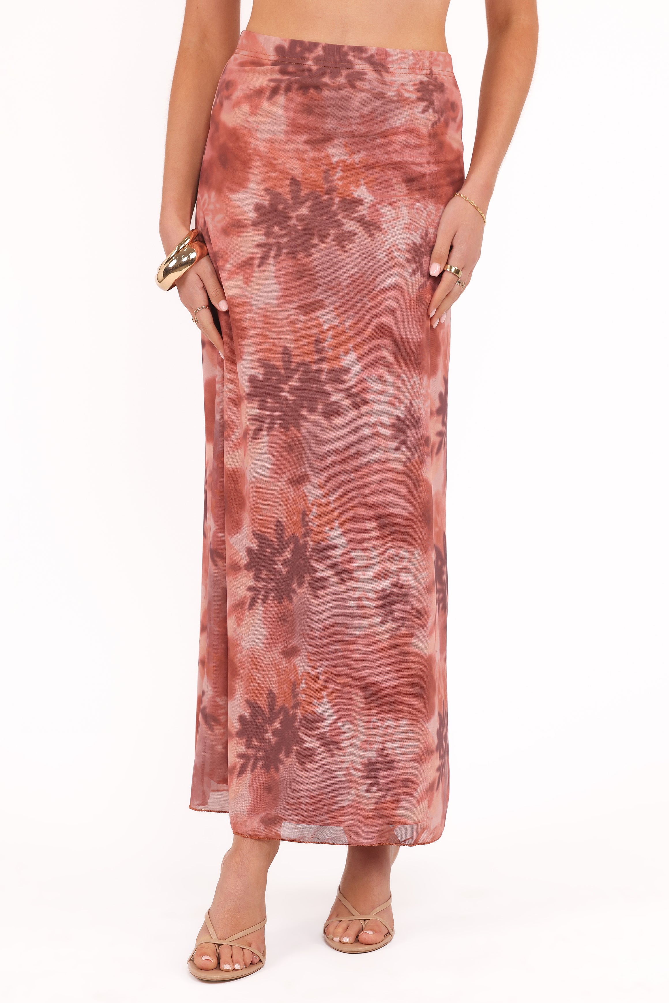 BOTTOMS Bloise Maxi Skirt - Blurred Botanics
