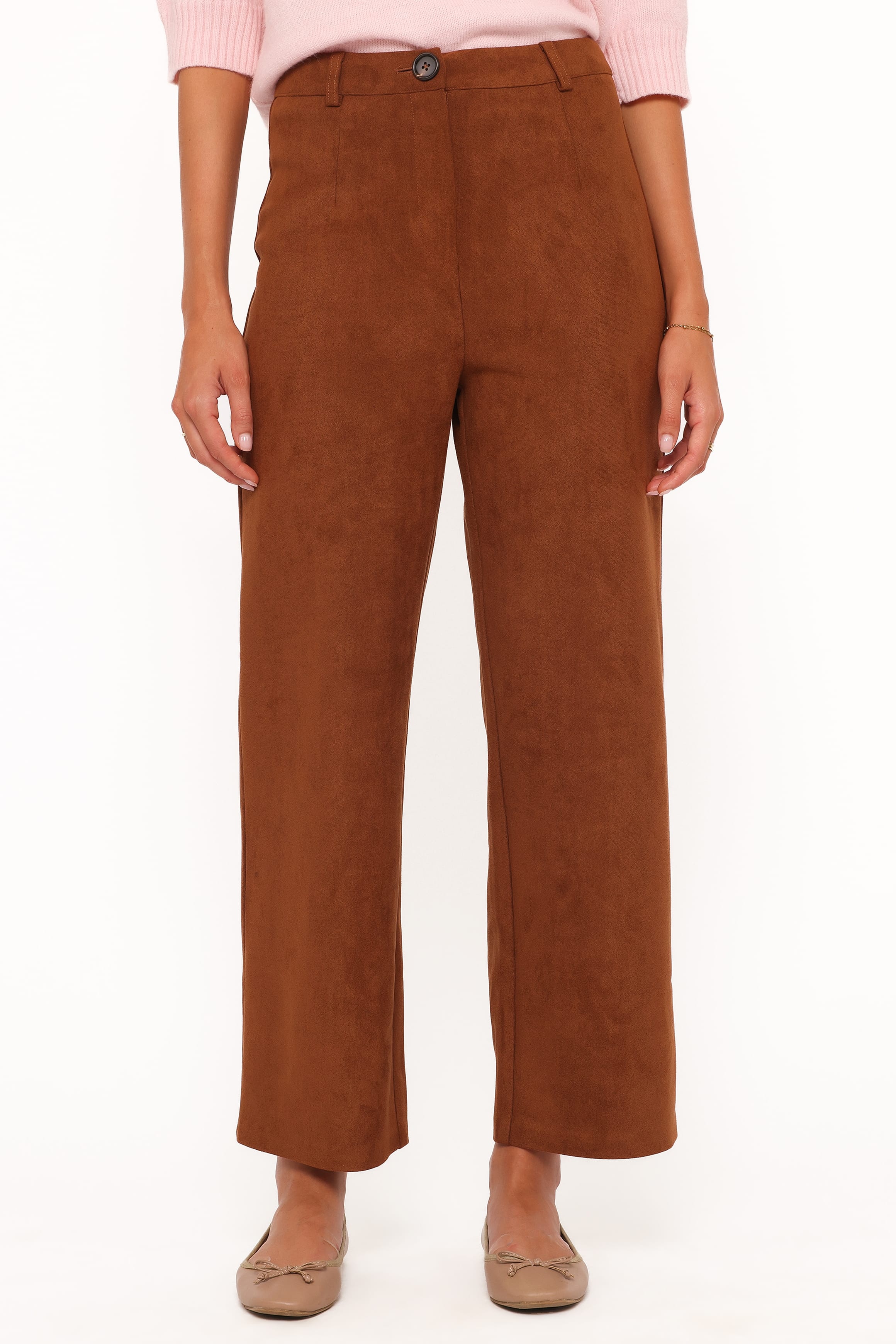 BOTTOMS Bodie Faux Suede Pant - Copper Tan
