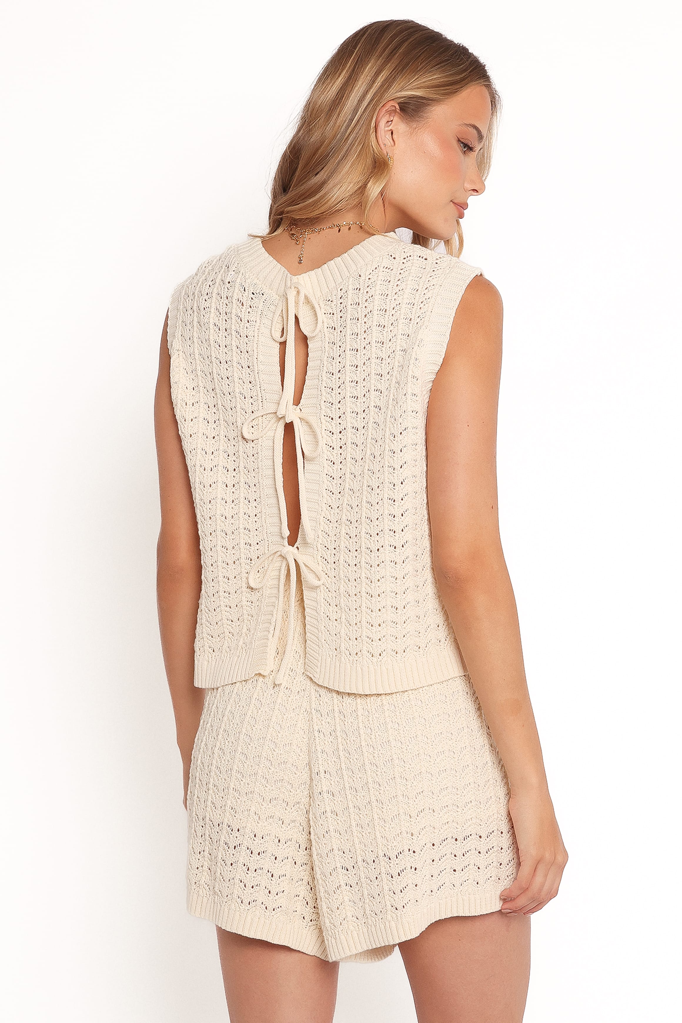 BOTTOMS Briar Knit Shorts - Cream