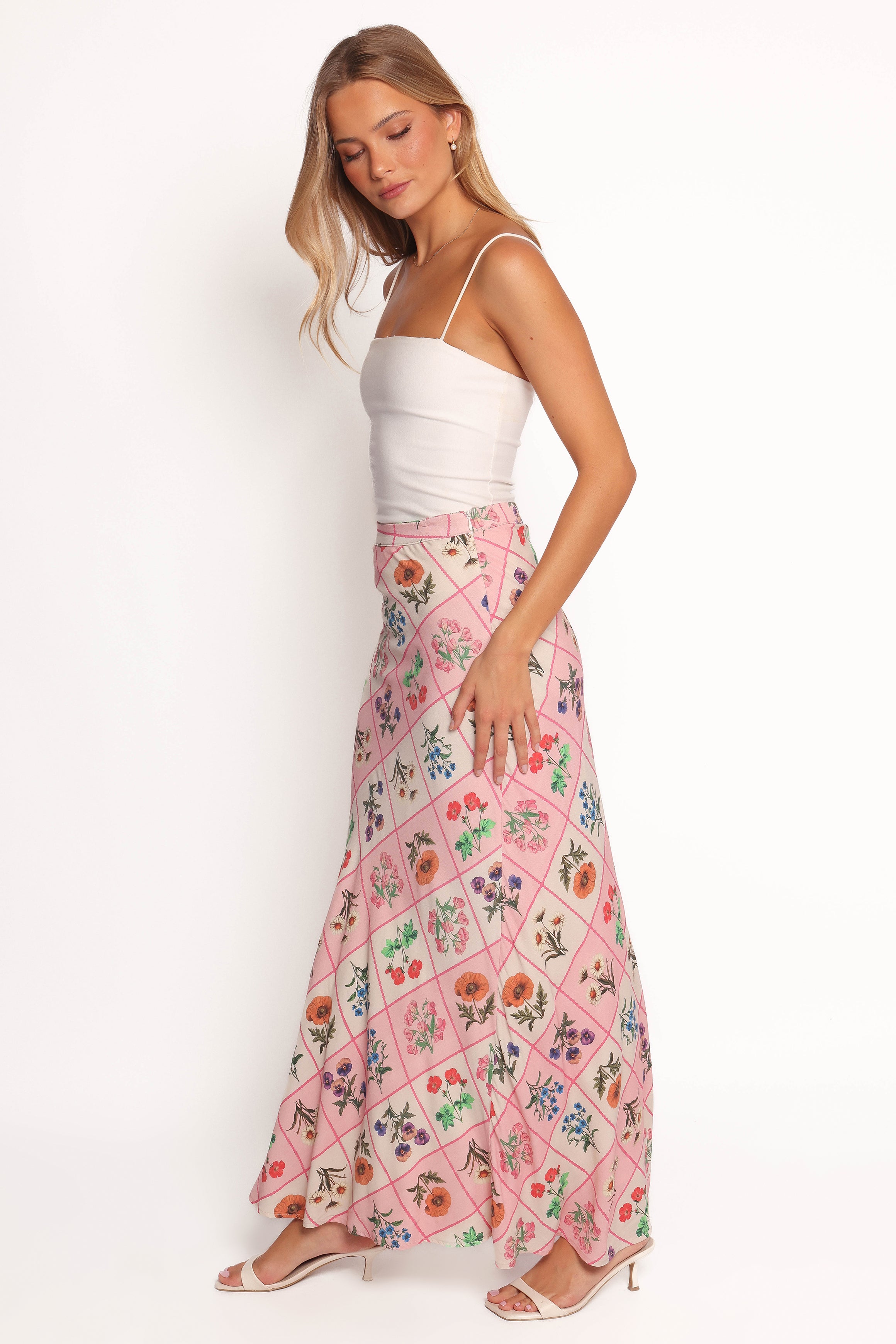 BOTTOMS Brinley Maxi Skirt - Flora Tile