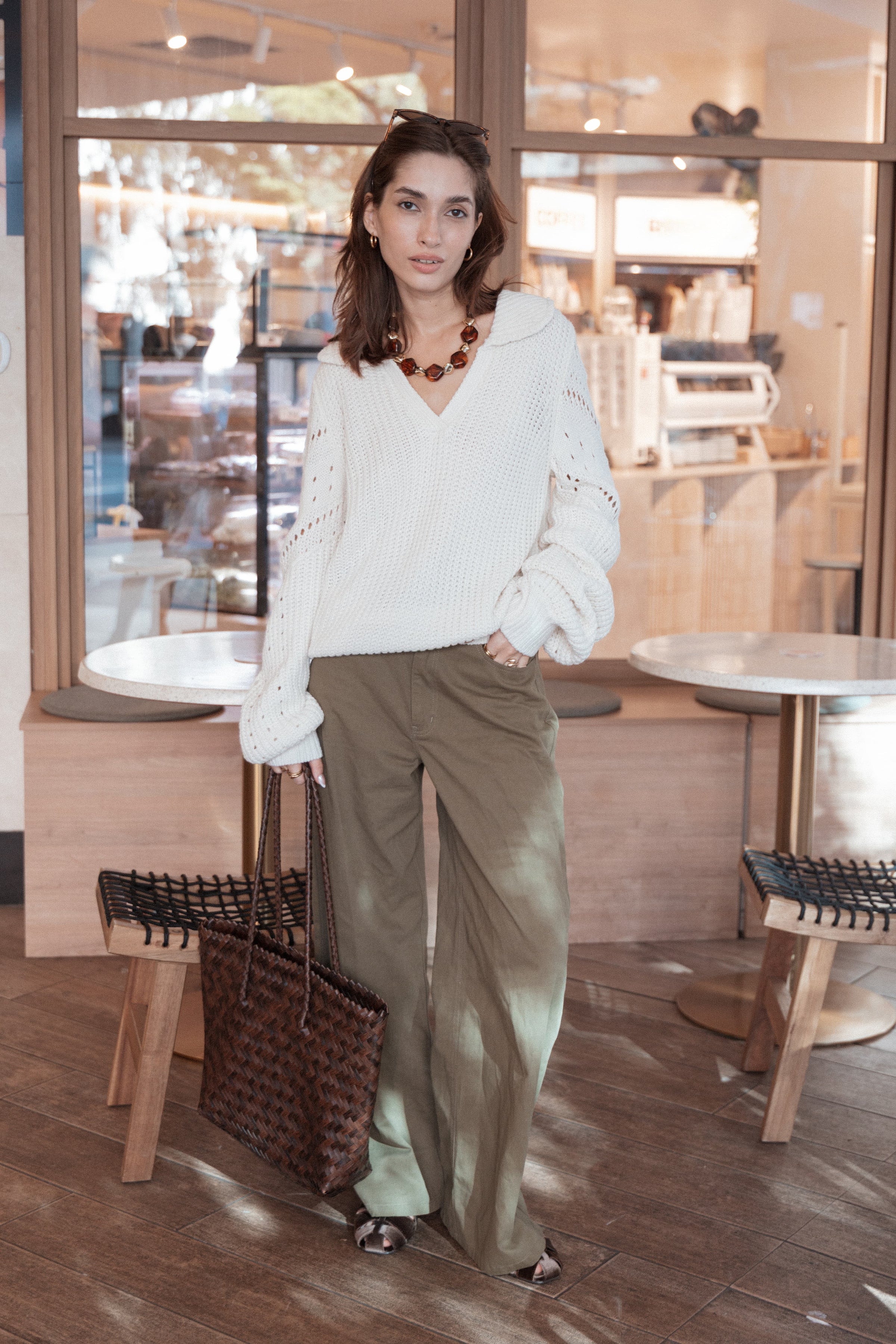 BOTTOMS Brynn Straight Leg Pants - Khaki
