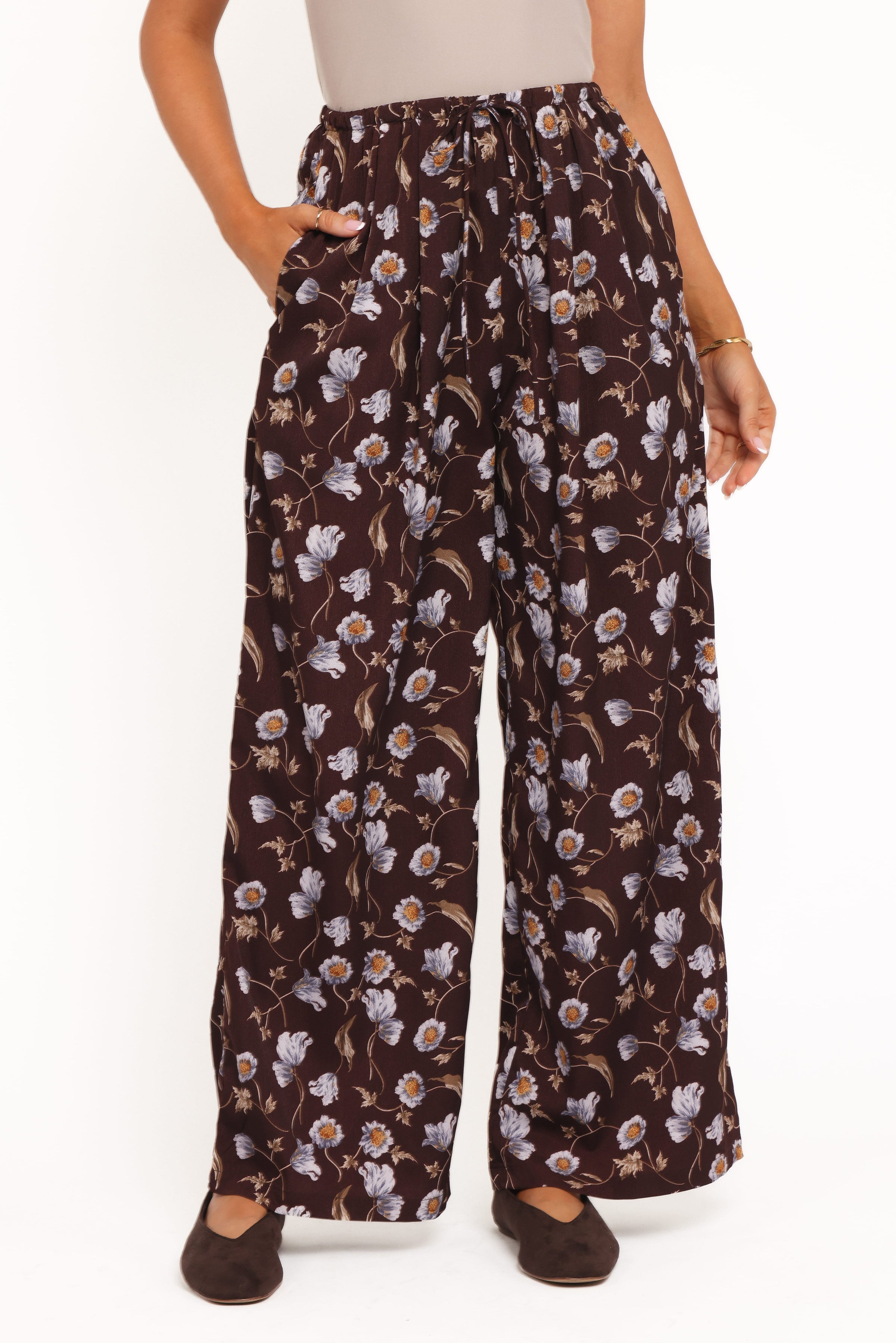 BOTTOMS Calantha Wide Leg Pants - Fall Floral