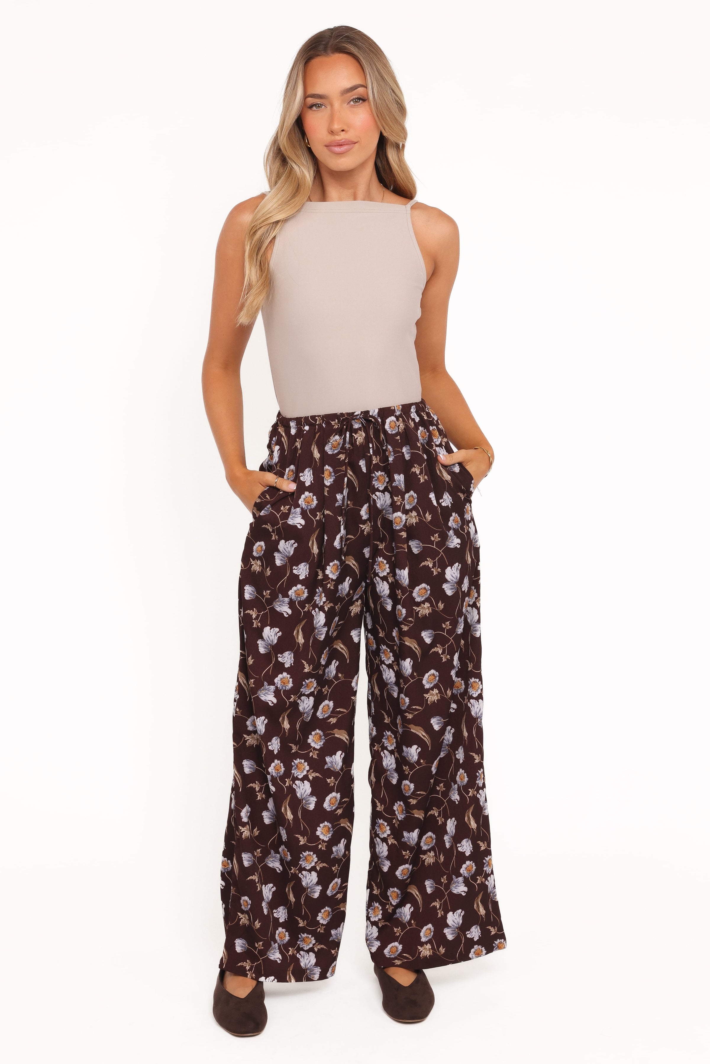 BOTTOMS Calantha Wide Leg Pants - Fall Floral