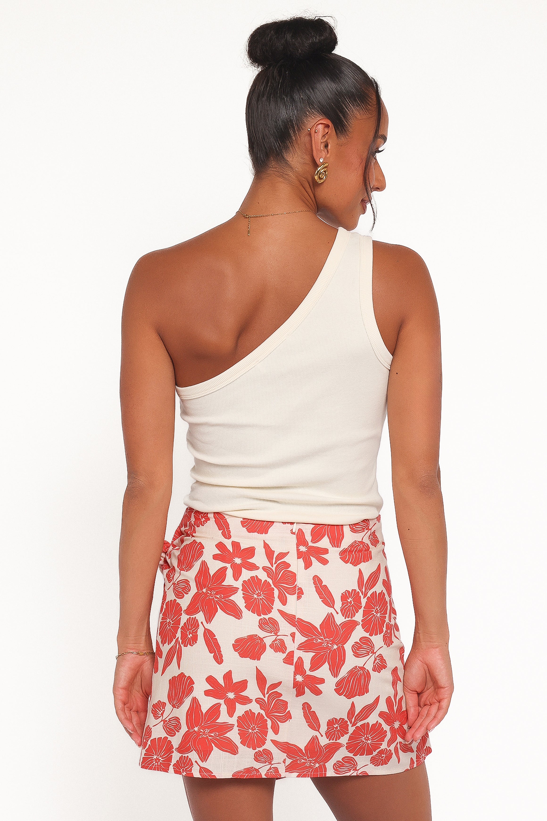 BOTTOMS Calypso Wrap Mini Skirt - Red Floral