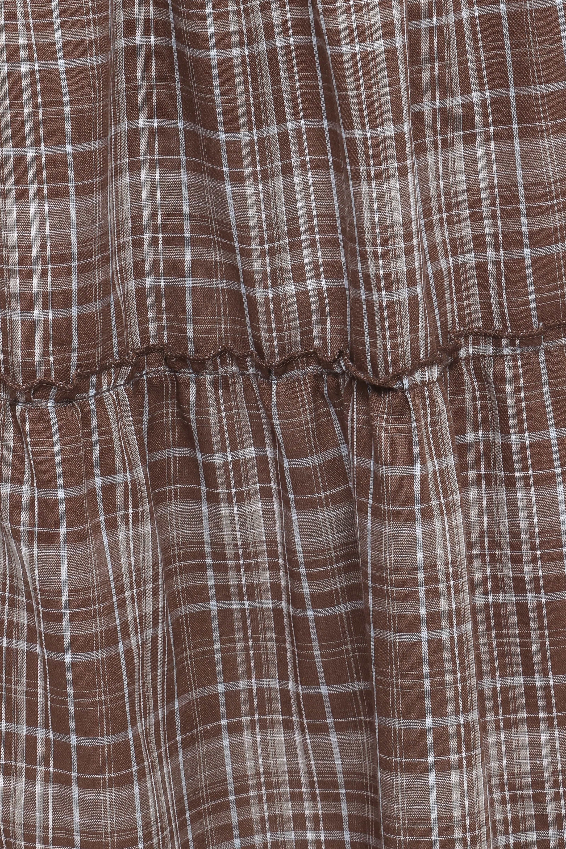 BOTTOMS Campbell Tiered Maxi Skirt - Juno Check