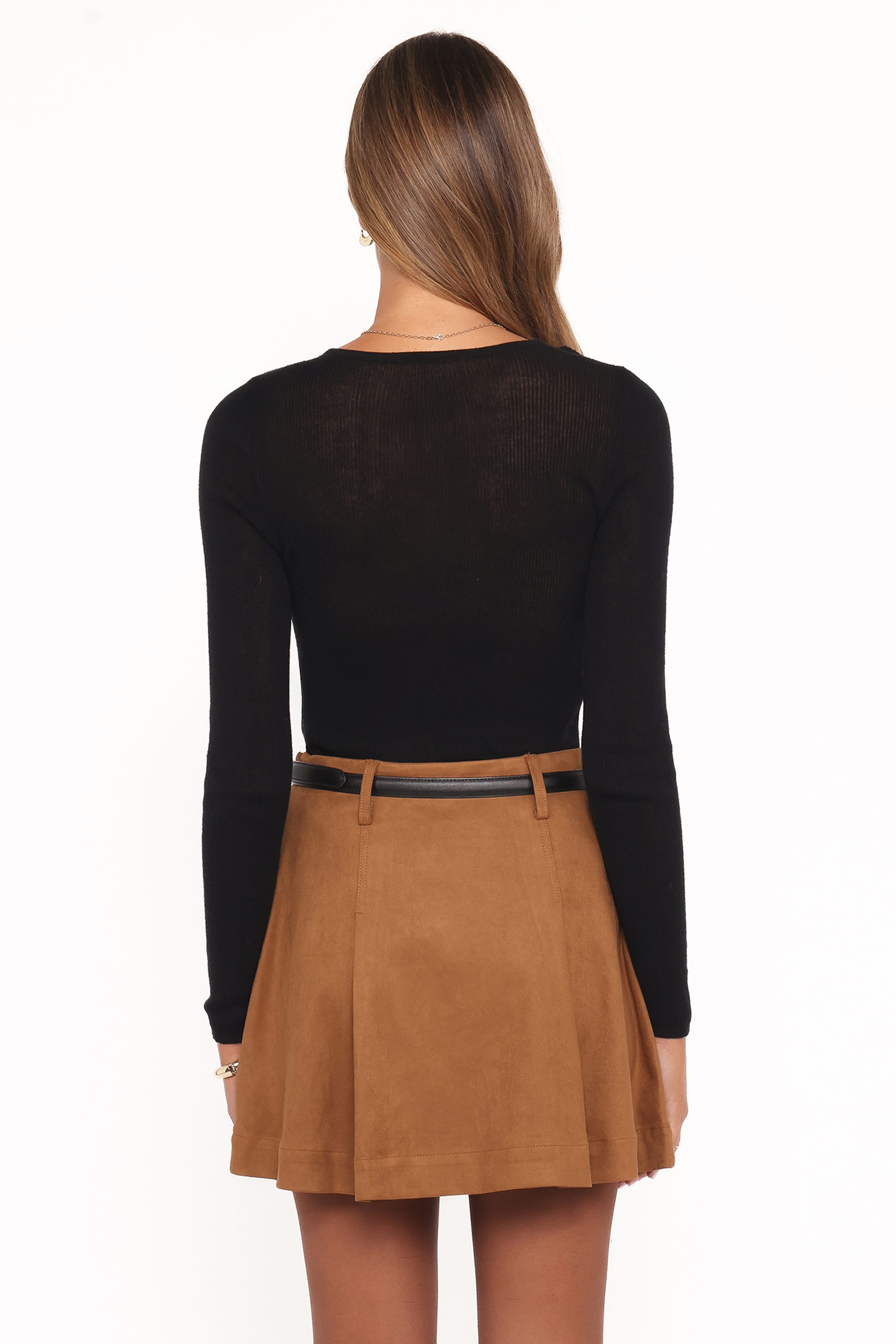 BOTTOMS Charles Faux Suede Mini Skirt - Camel