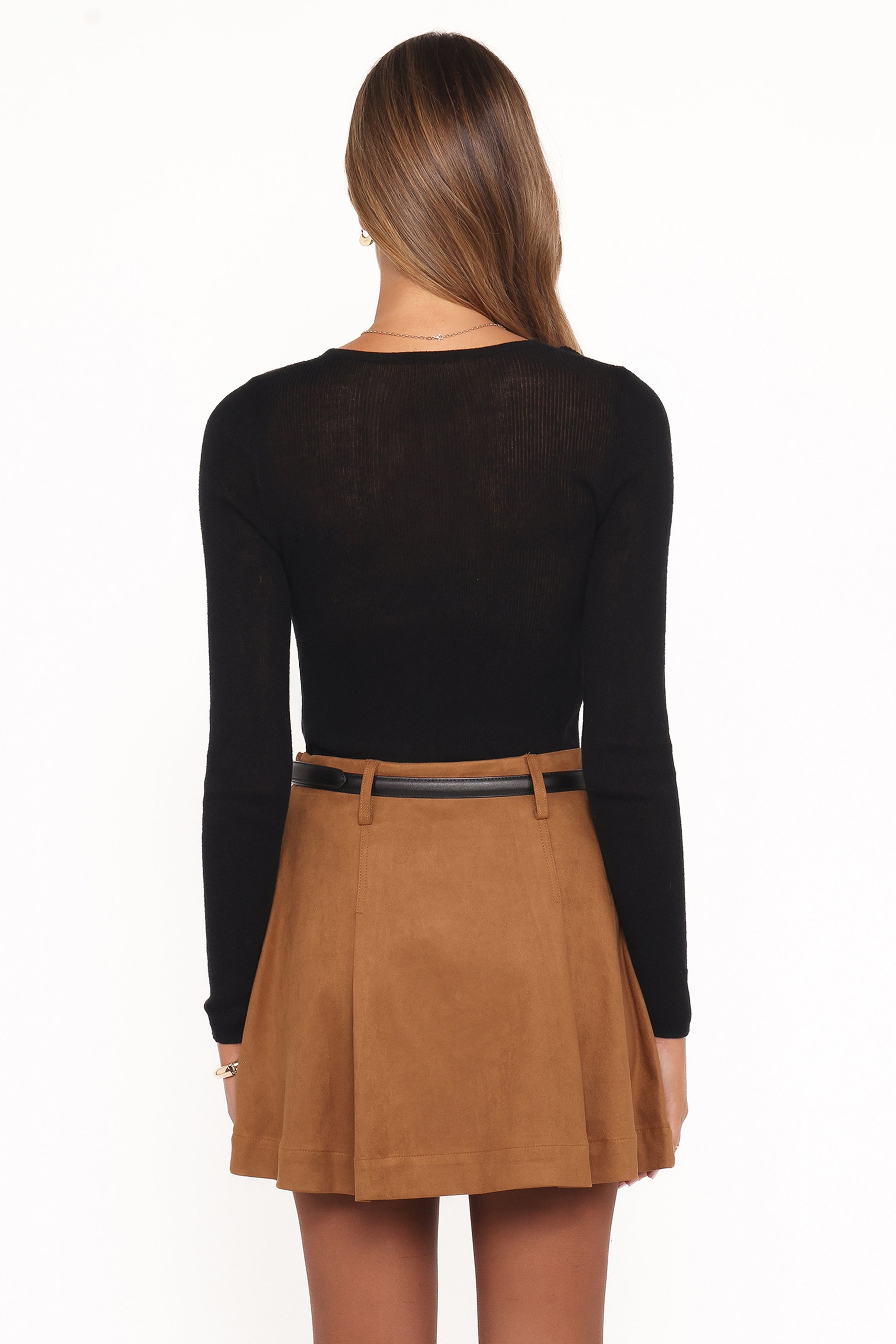 BOTTOMS Charles Faux Suede Mini Skirt - Camel
