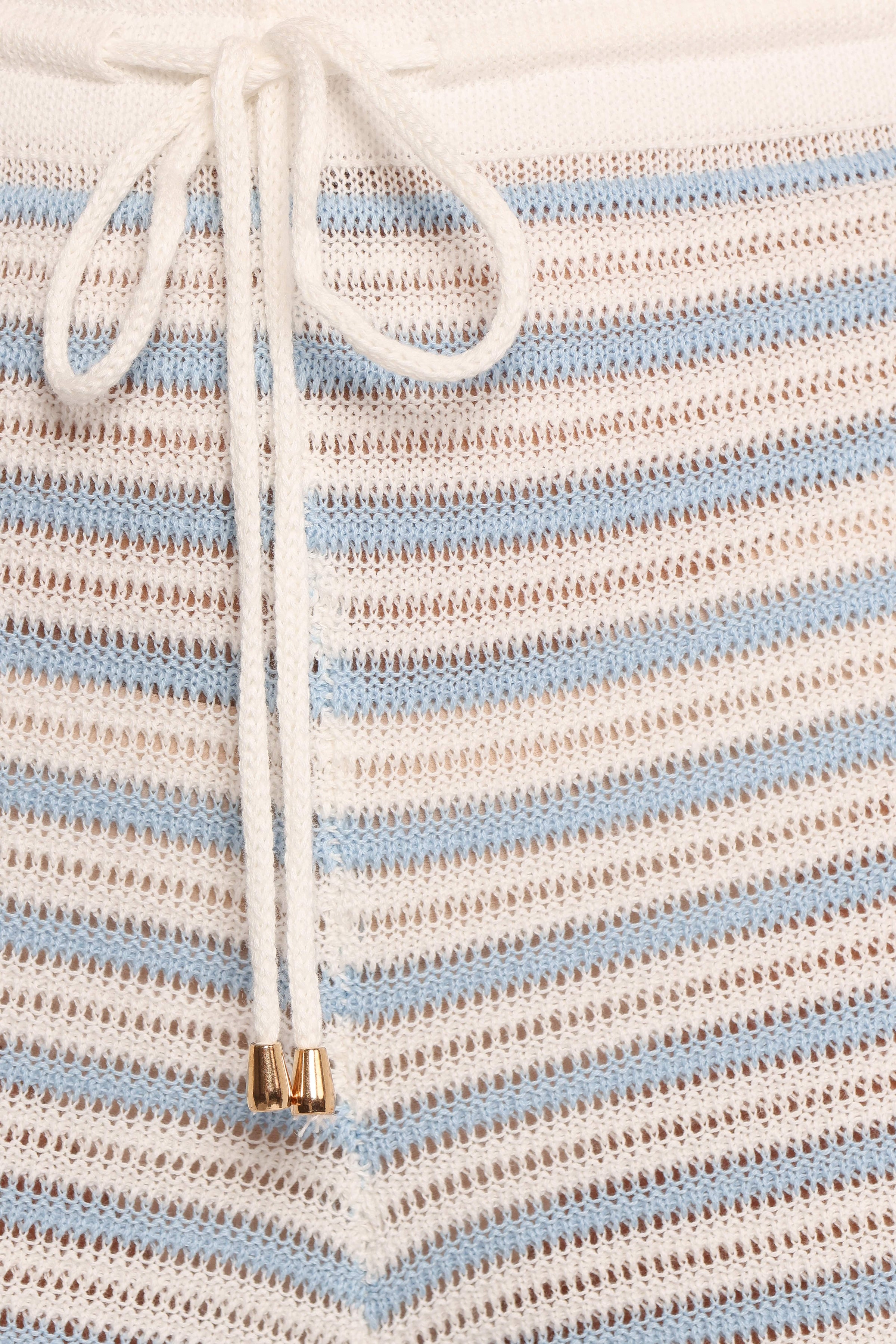 BOTTOMS Cherie Knit Short - Cream Sky Blue