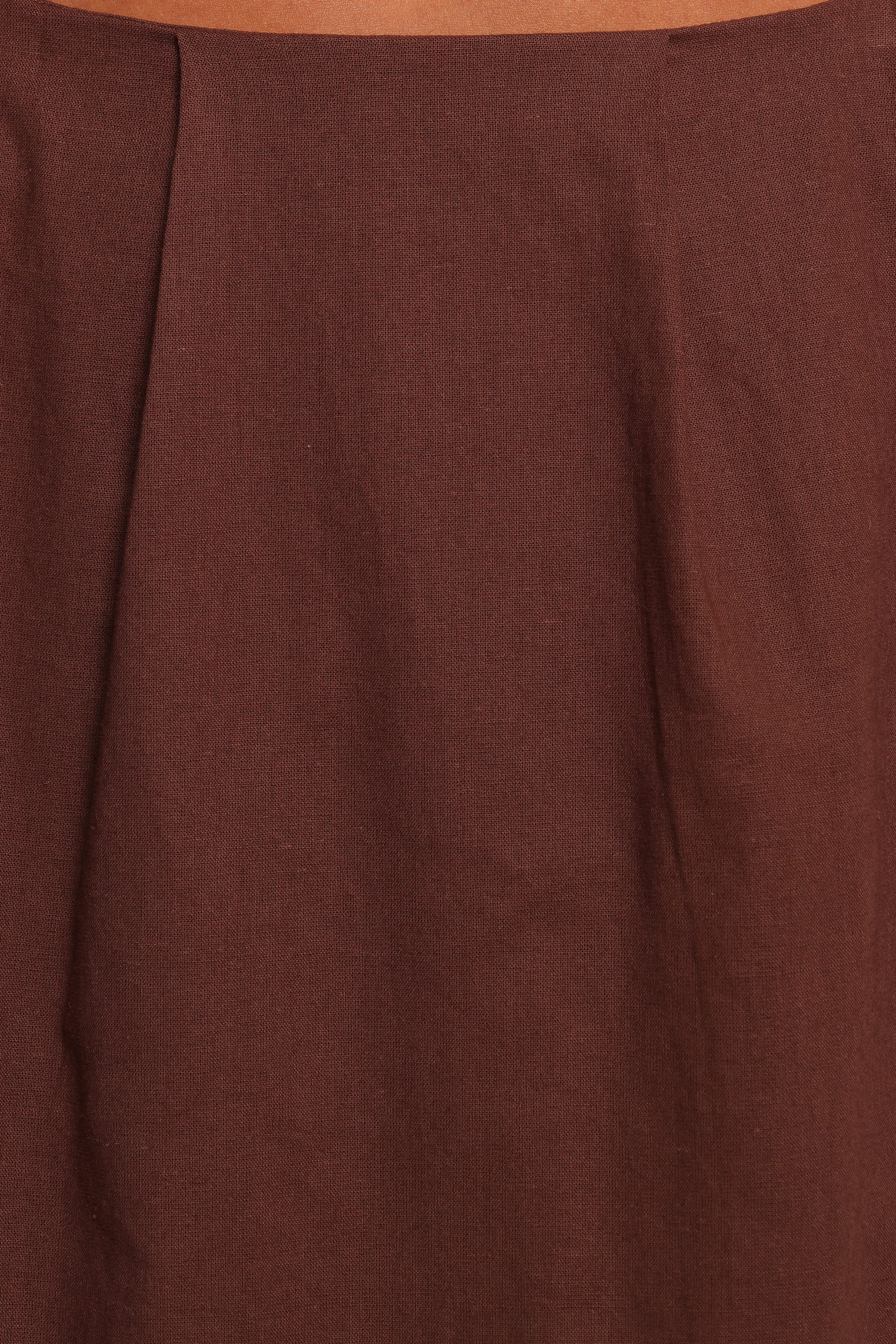 BOTTOMS Chiaro Midi Skirt - Brown
