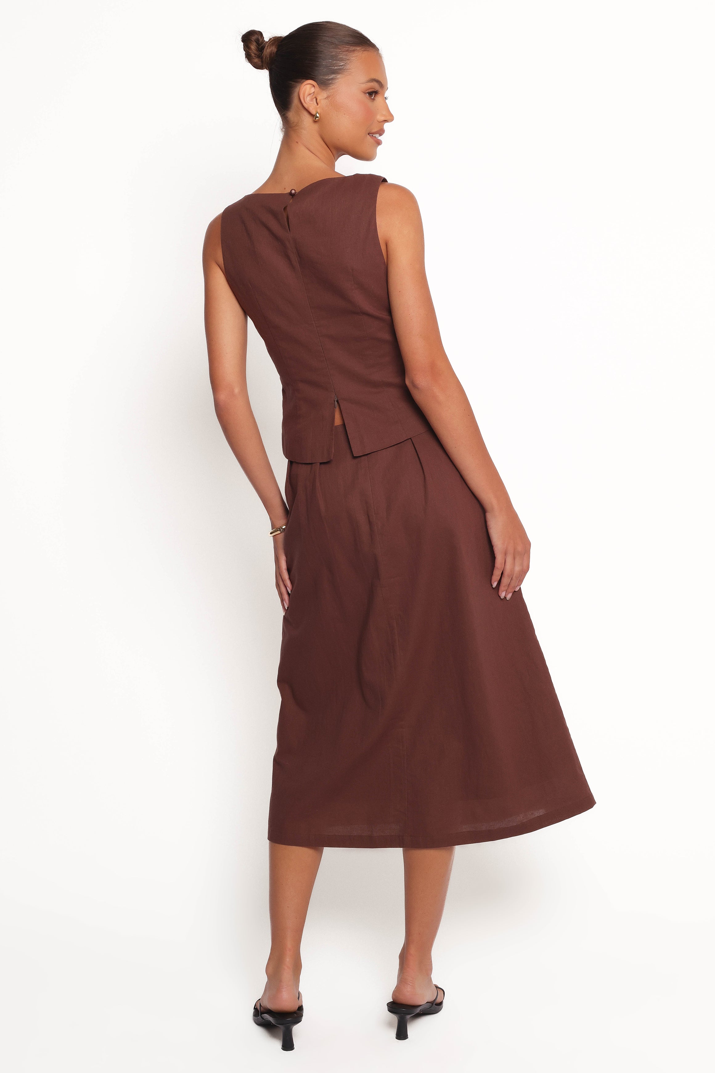 BOTTOMS Chiaro Midi Skirt - Brown