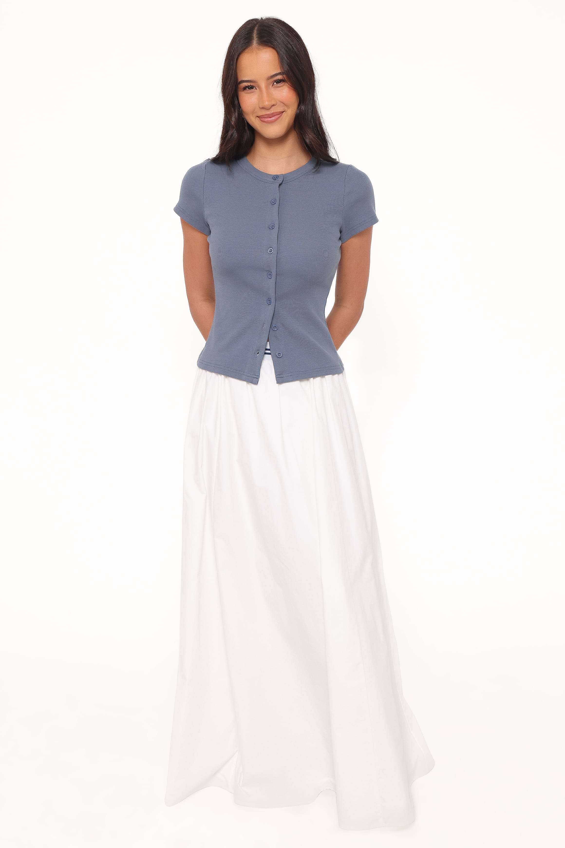 BOTTOMS Christine Maxi Skirt - White