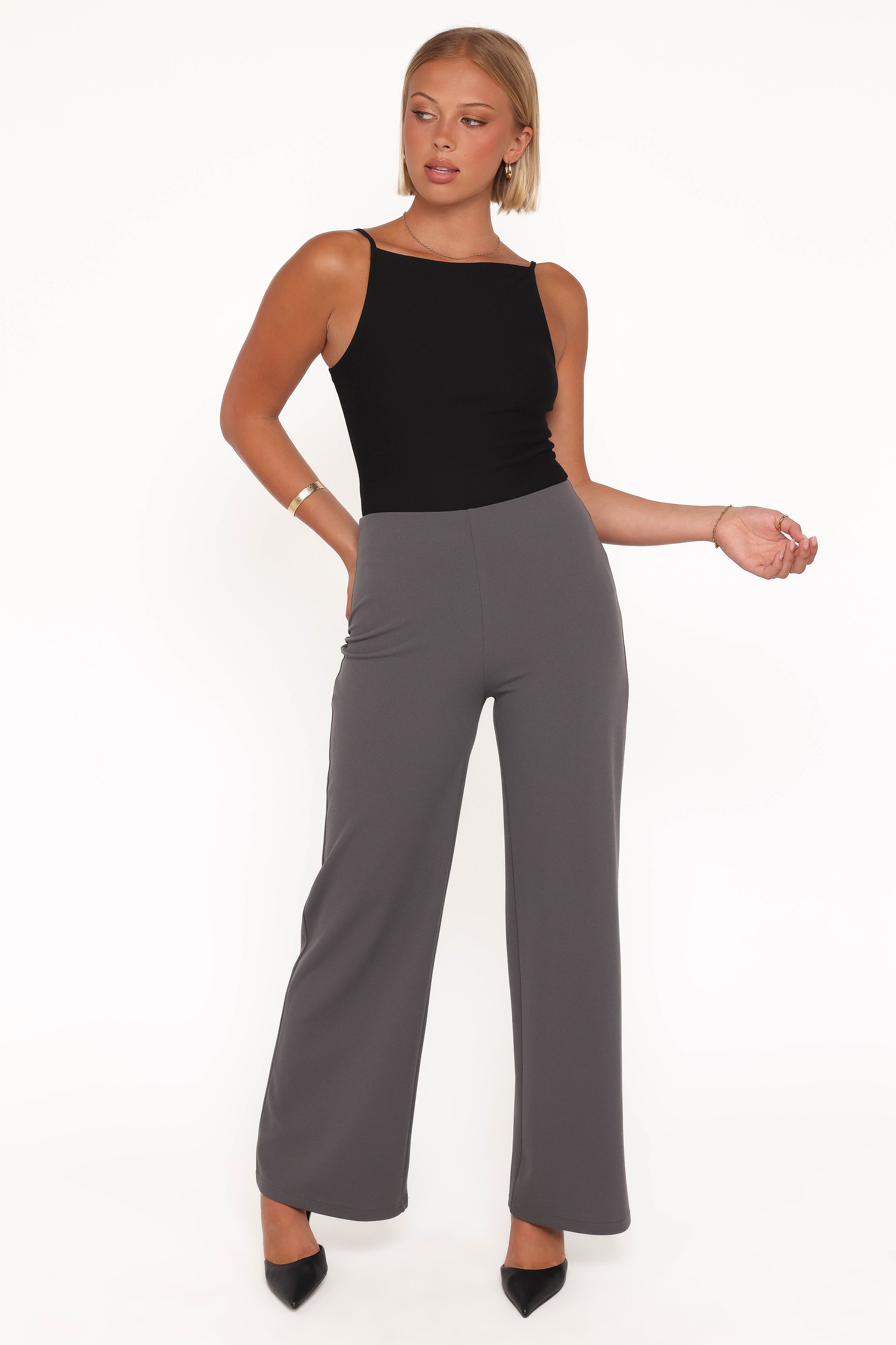 BOTTOMS Colette Pants - Slate Grey