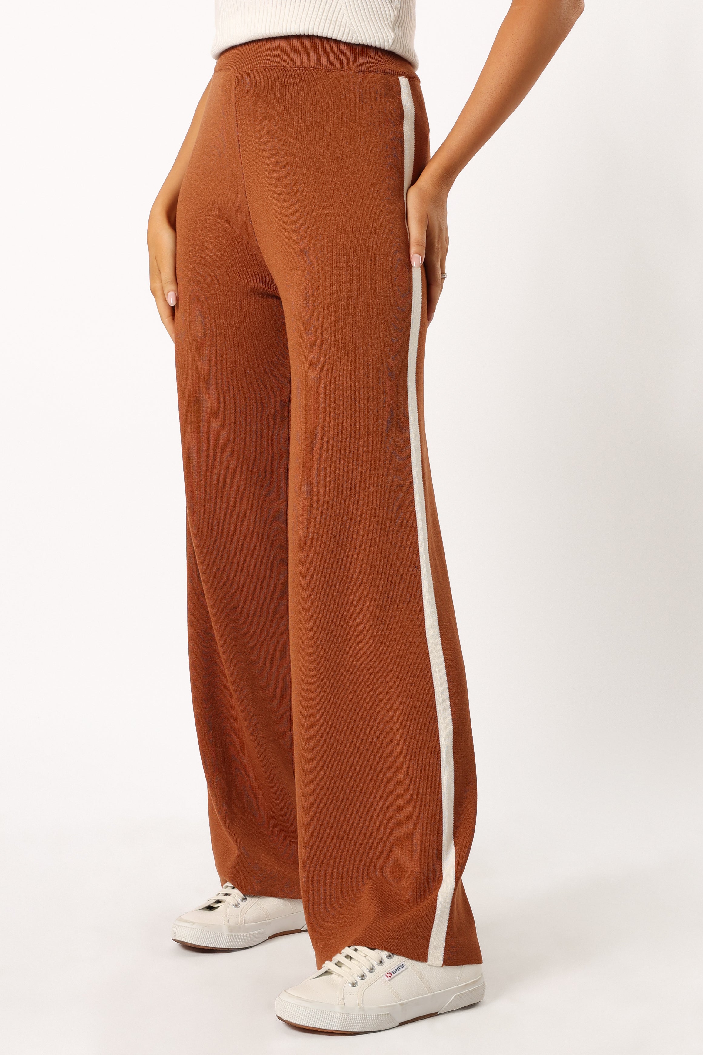 BOTTOMS @Collins Knit Pant - Brown