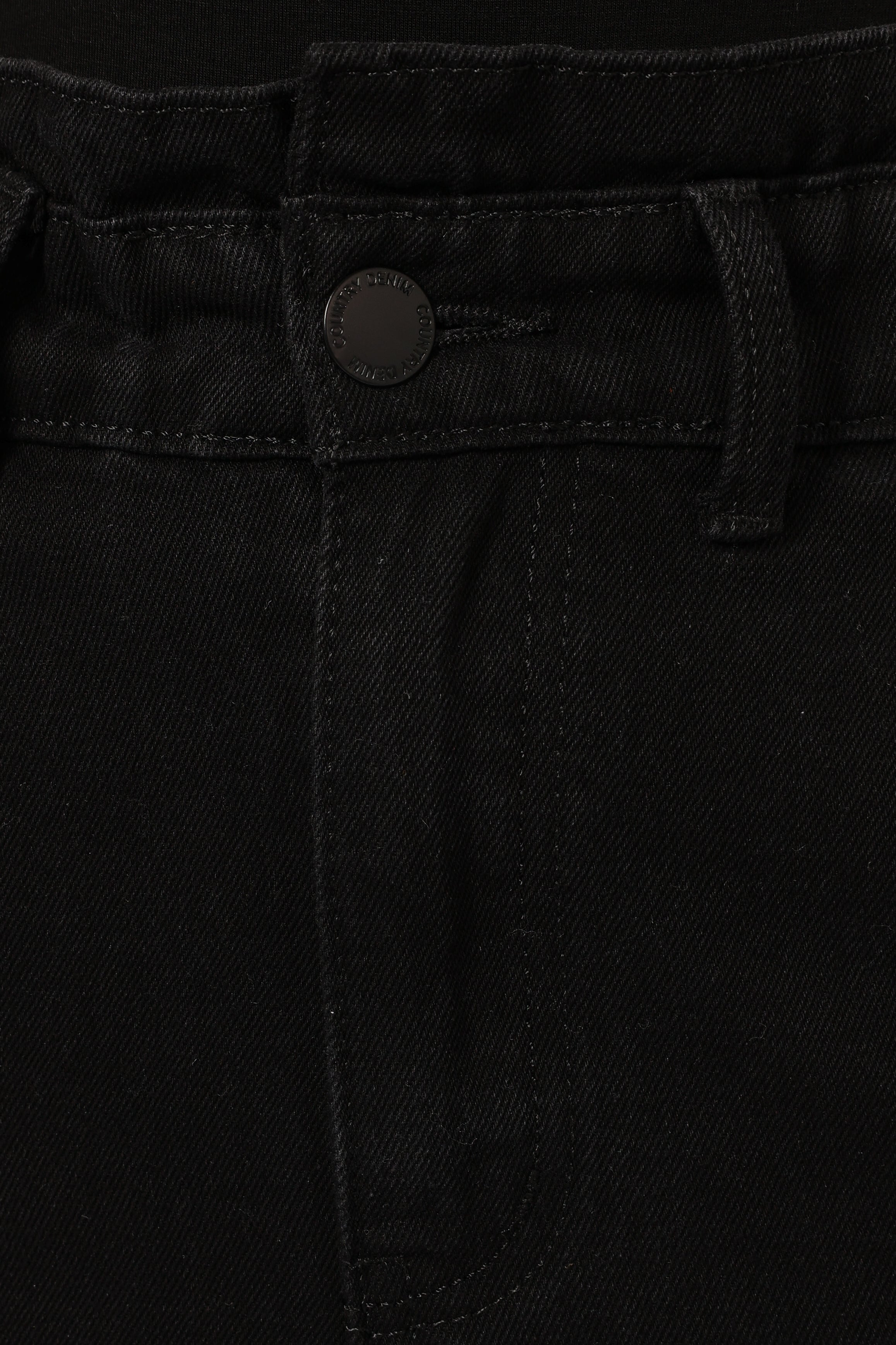 BOTTOMS @Cooper Paperbag Waist Jean - Black