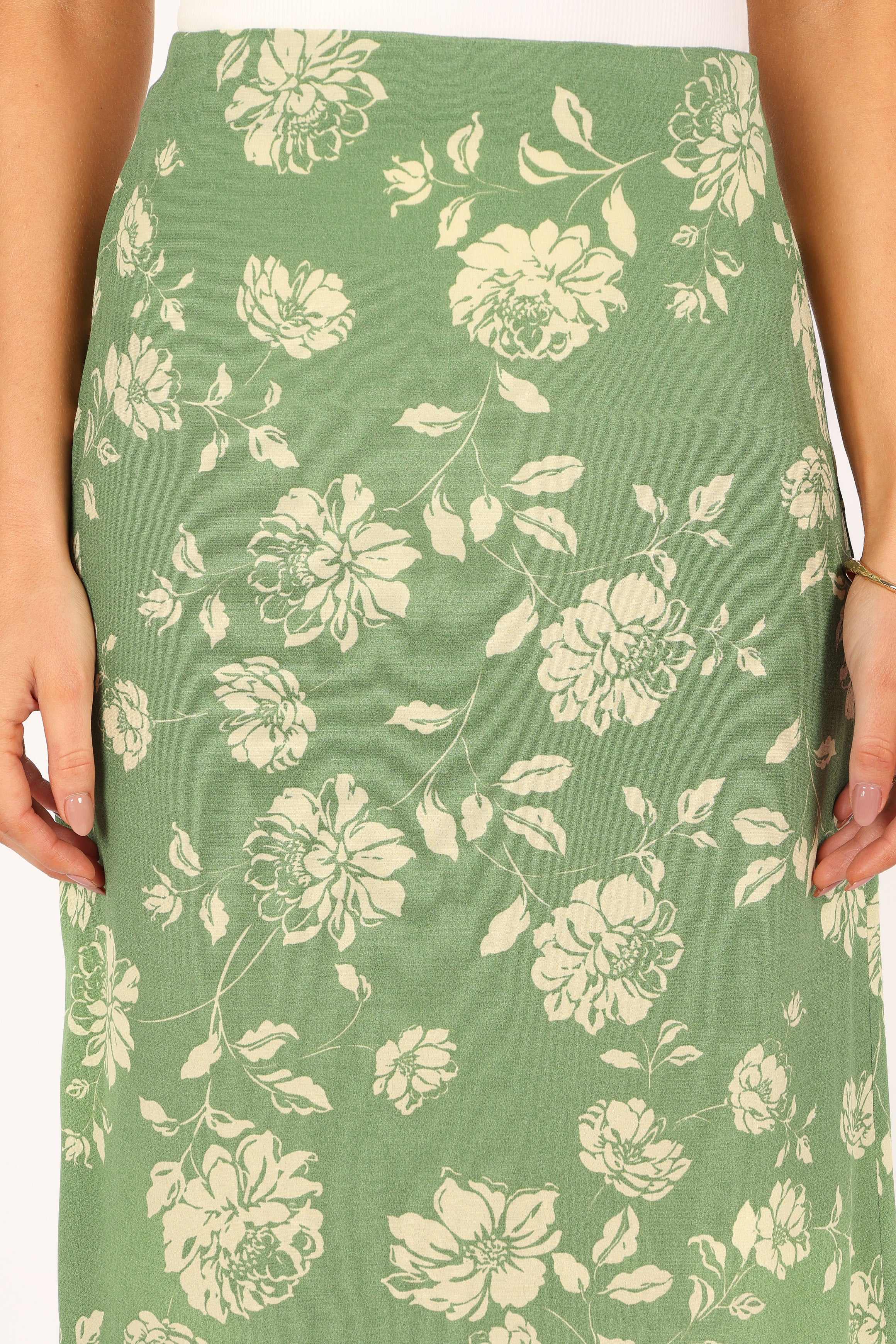 BOTTOMS @Cordelia Midi Skirt - Green