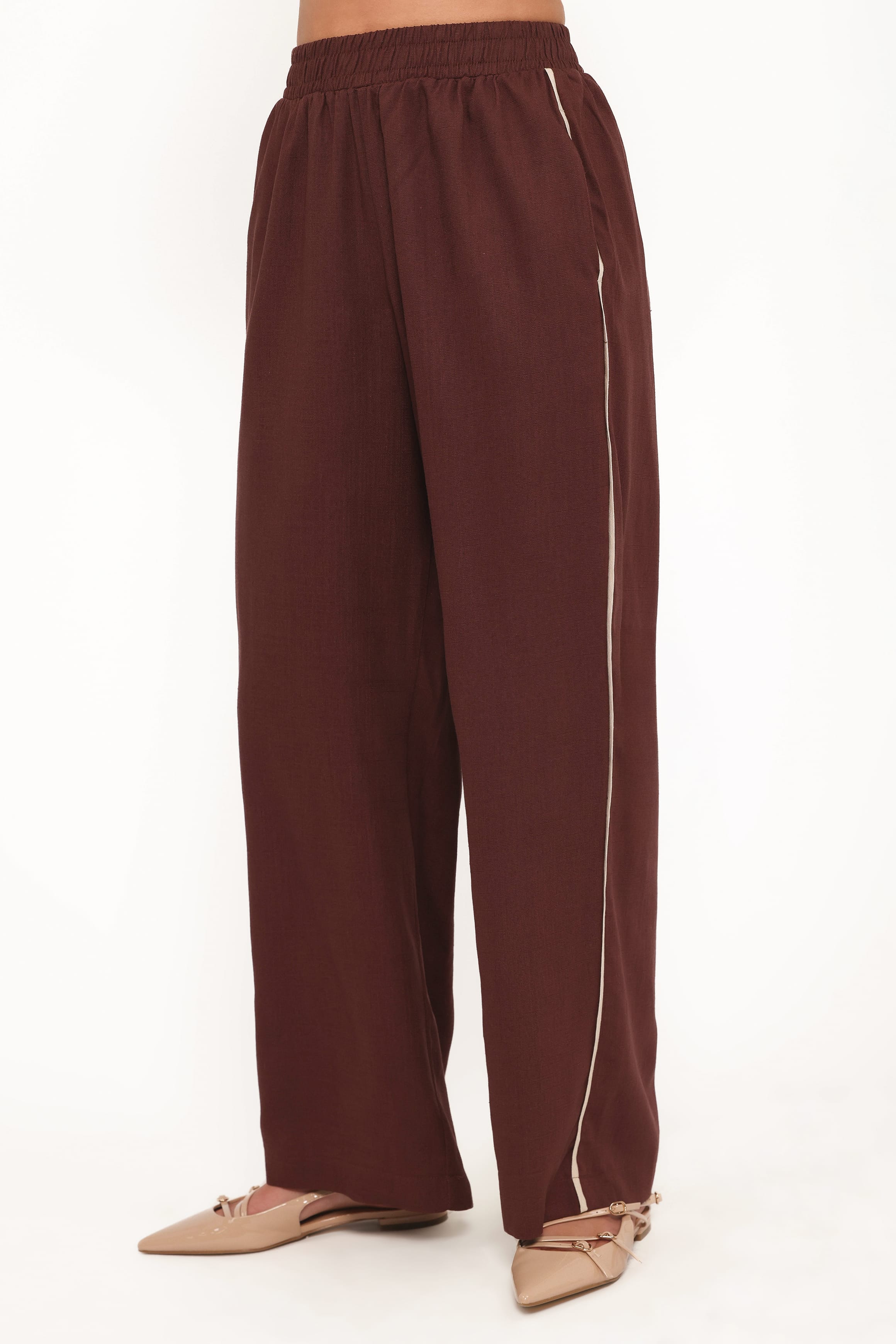 BOTTOMS Dalton Pant - Brown Cream