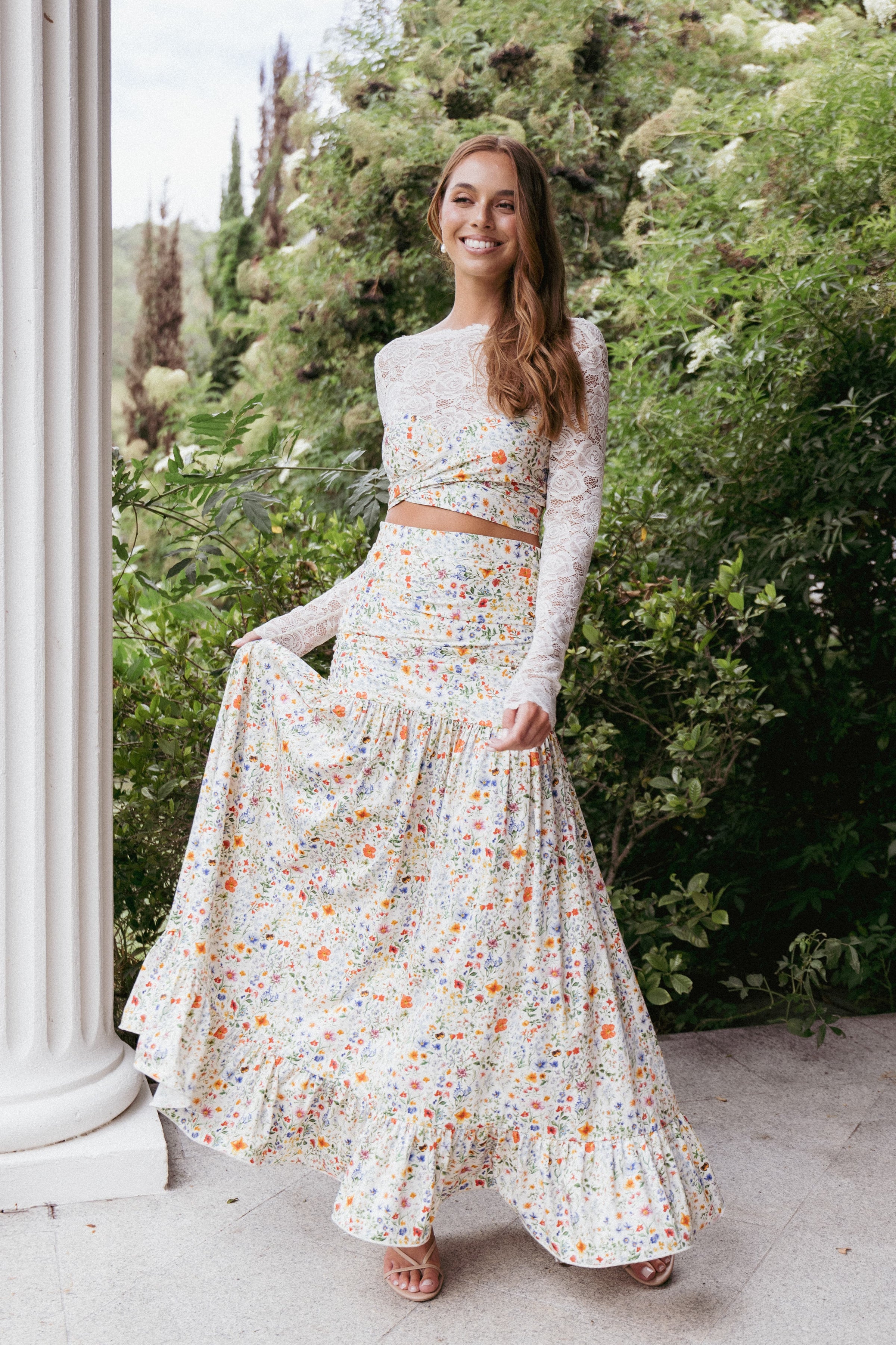 BOTTOMS Dara Maxi Skirt - Garden Floral