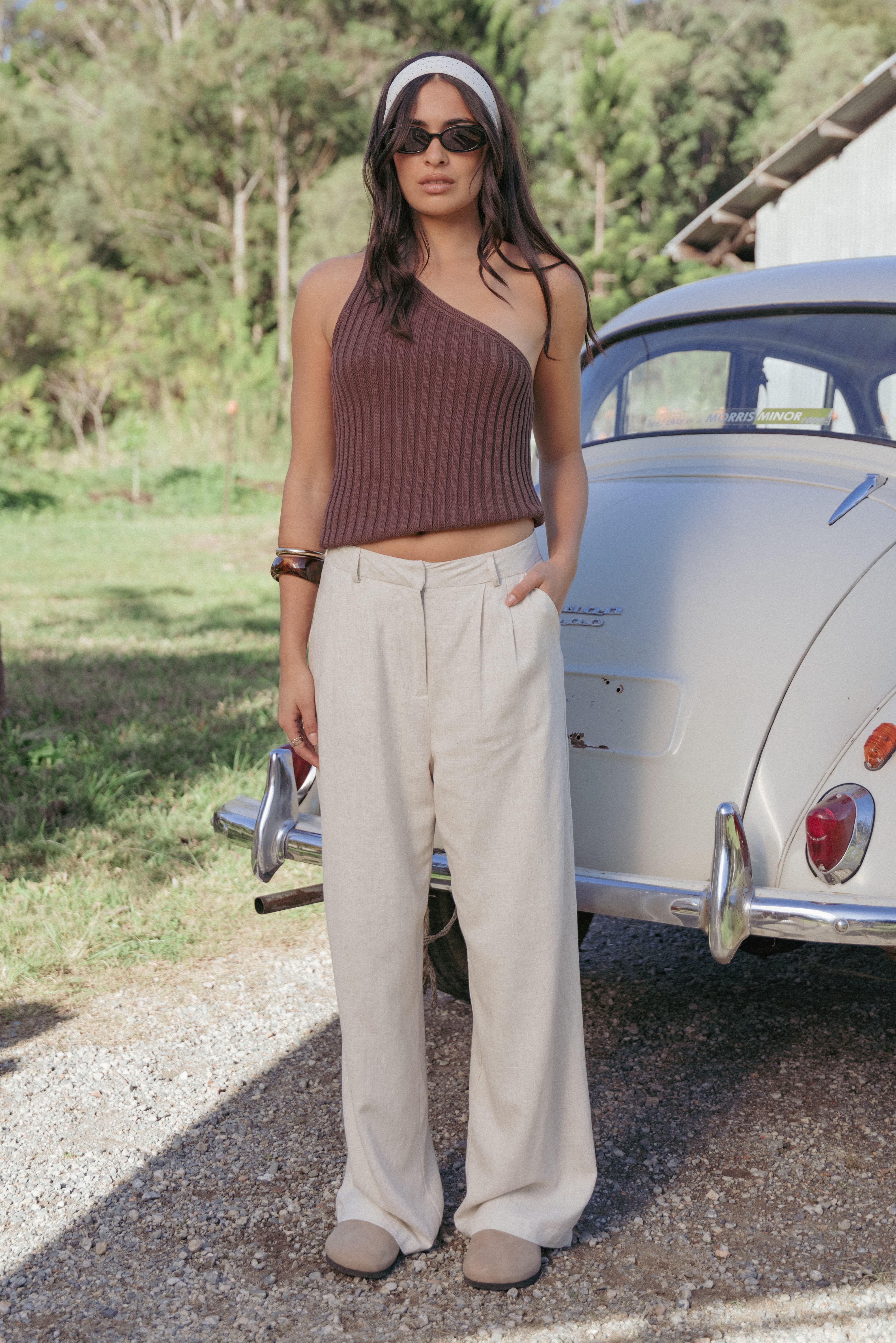 BOTTOMS Dean Linen Pants - Beige