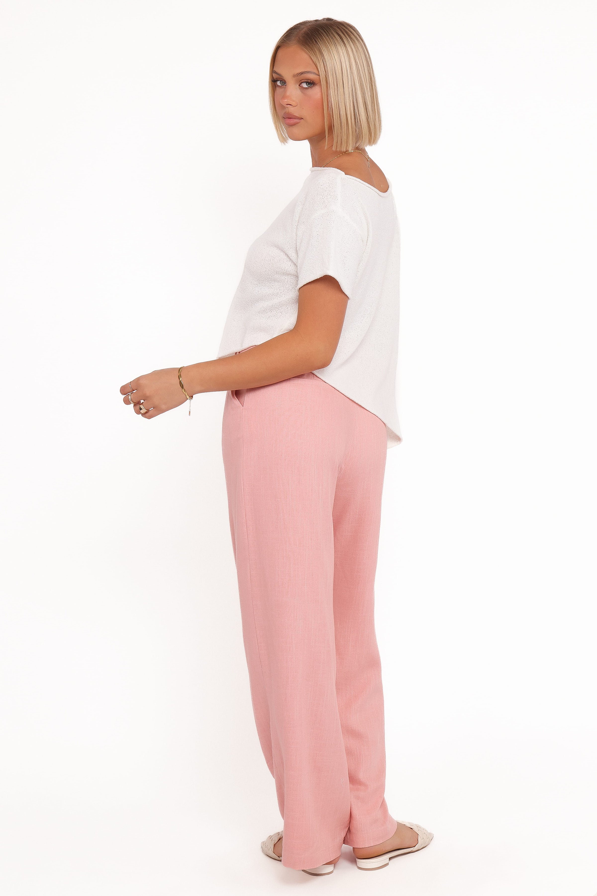 BOTTOMS Dean Linen Pants - Light Pink