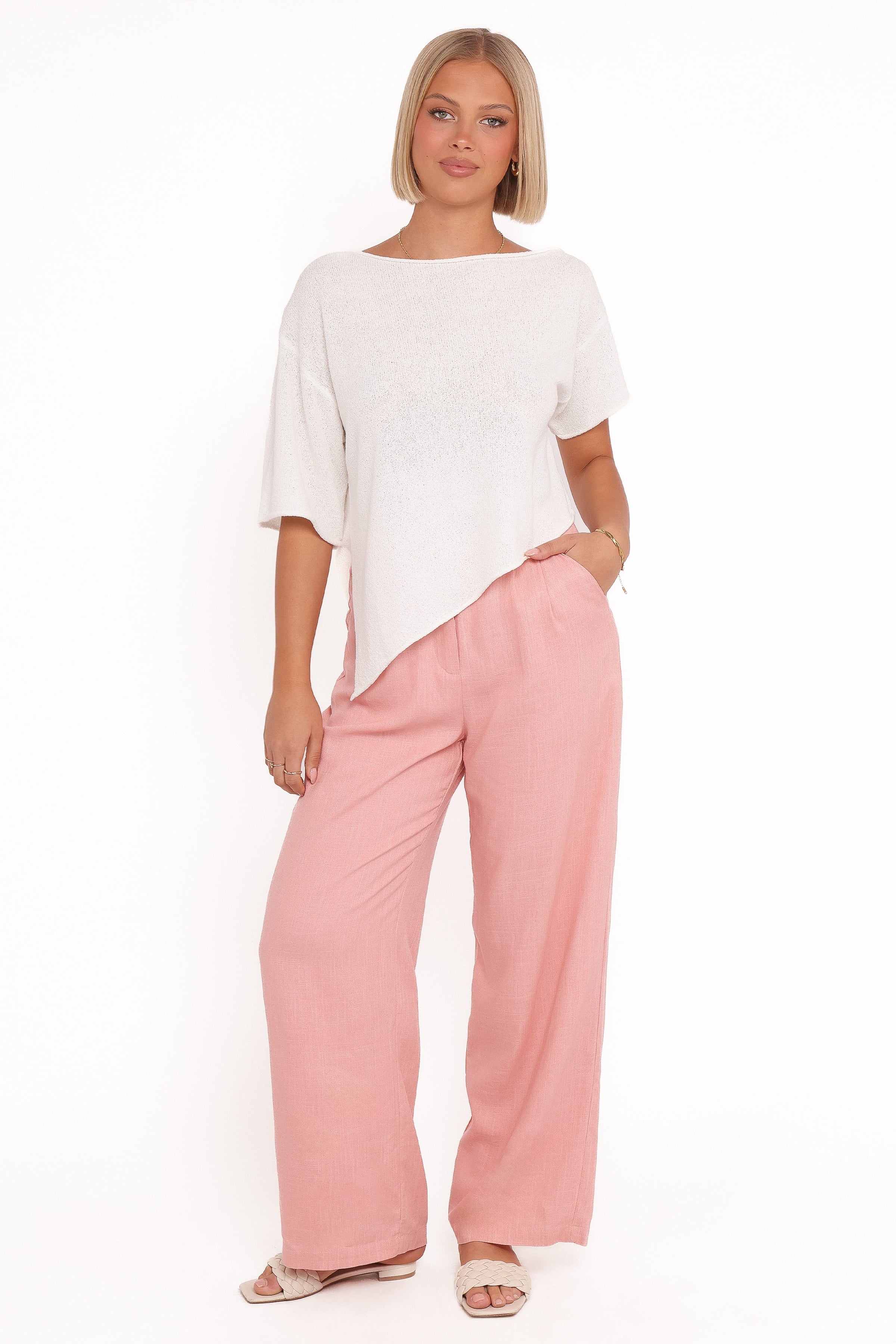 BOTTOMS Dean Linen Pants - Light Pink