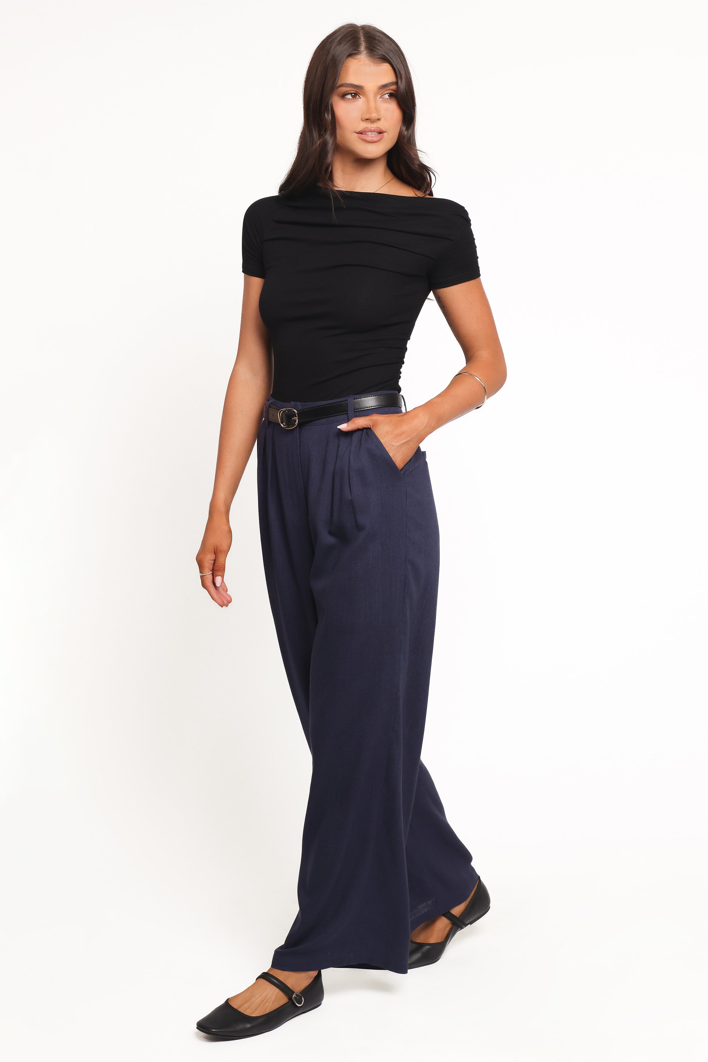 BOTTOMS Dean Linen Pants - Navy