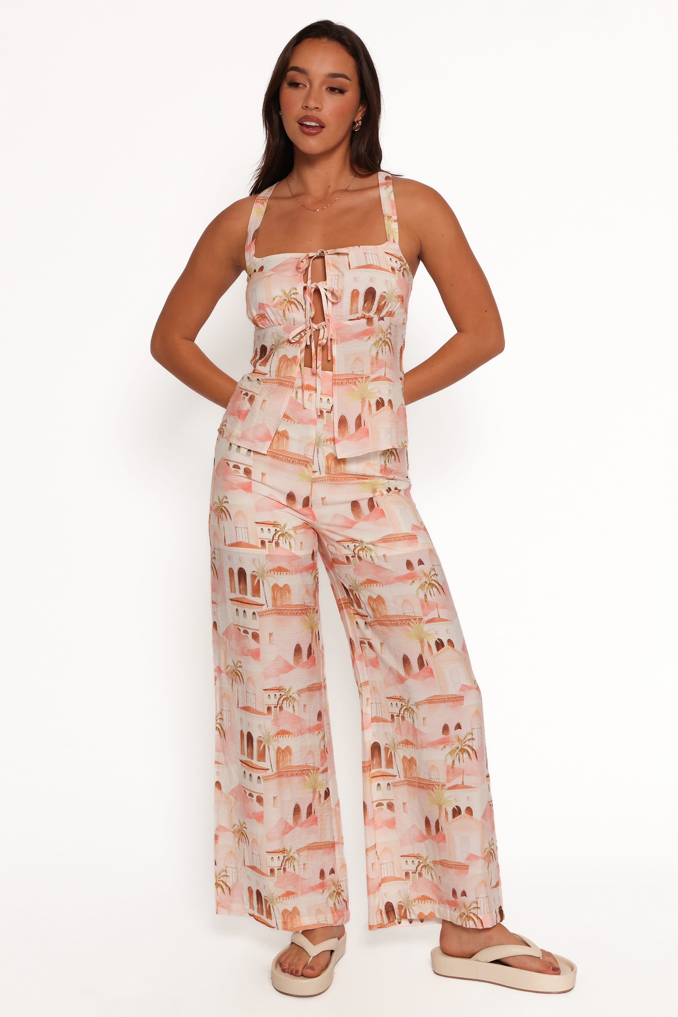 BOTTOMS Devina Pants - Tan Print