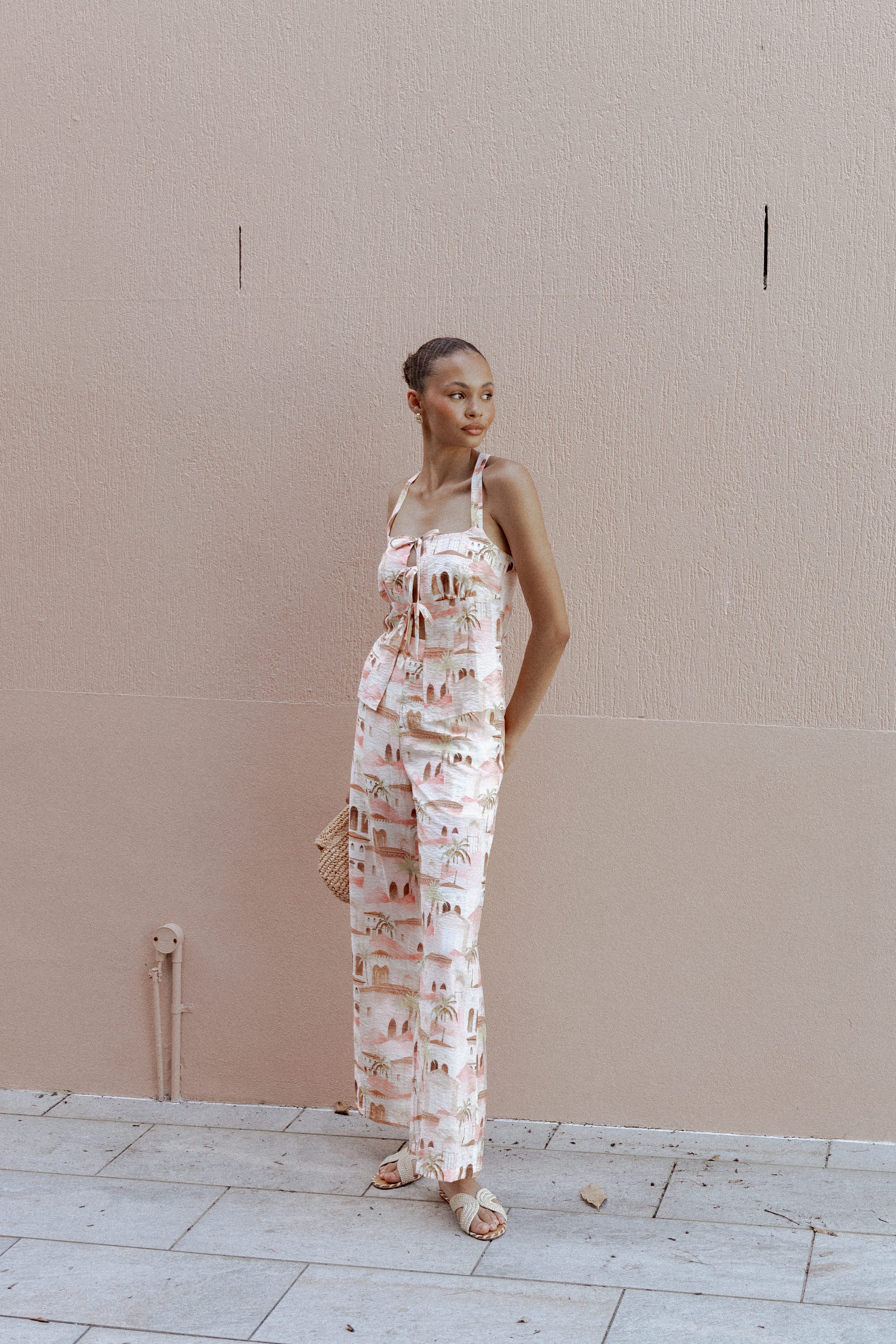 BOTTOMS Devina Pants - Tan Print