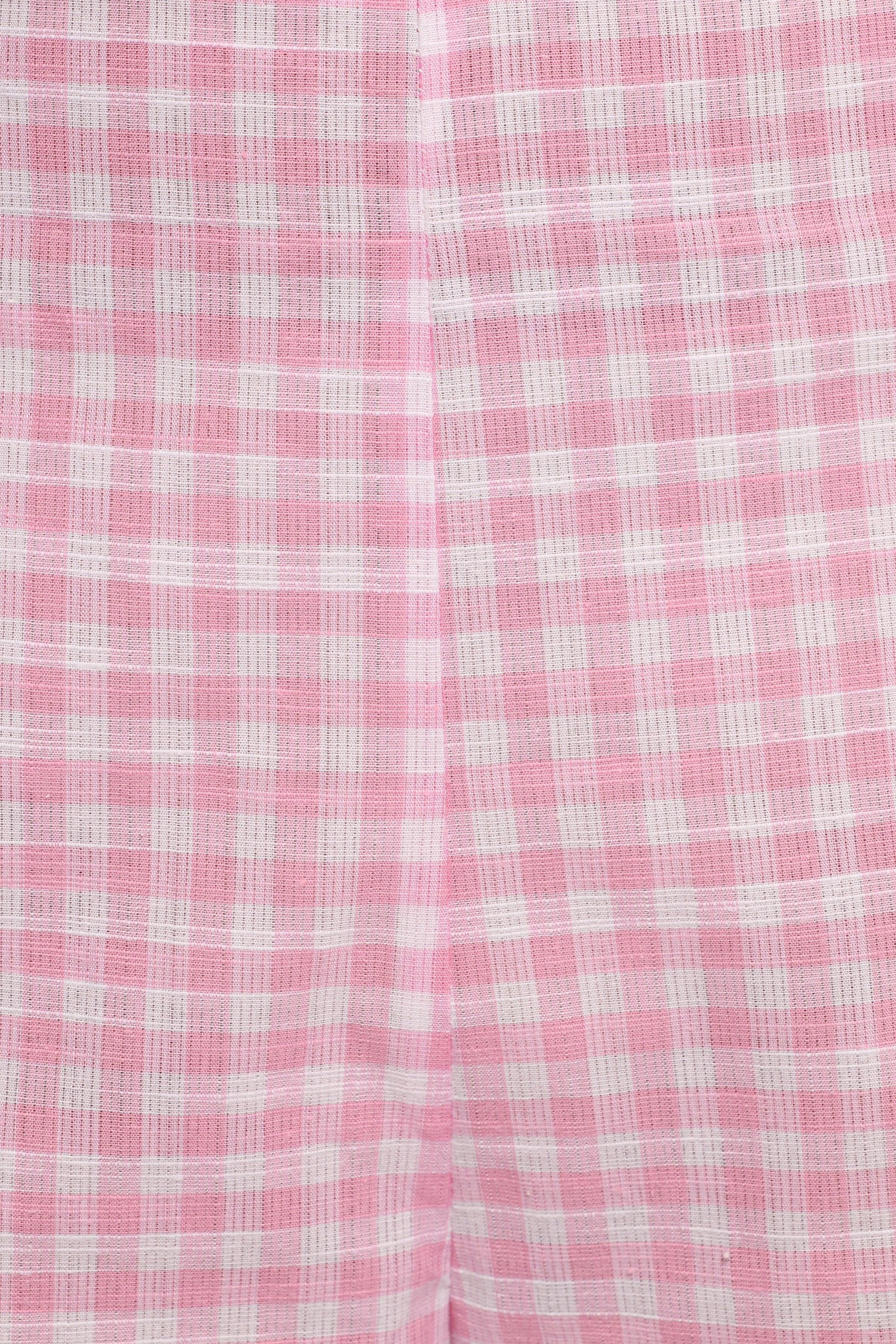 BOTTOMS Devlin Cotton Pant - Pink Gingham