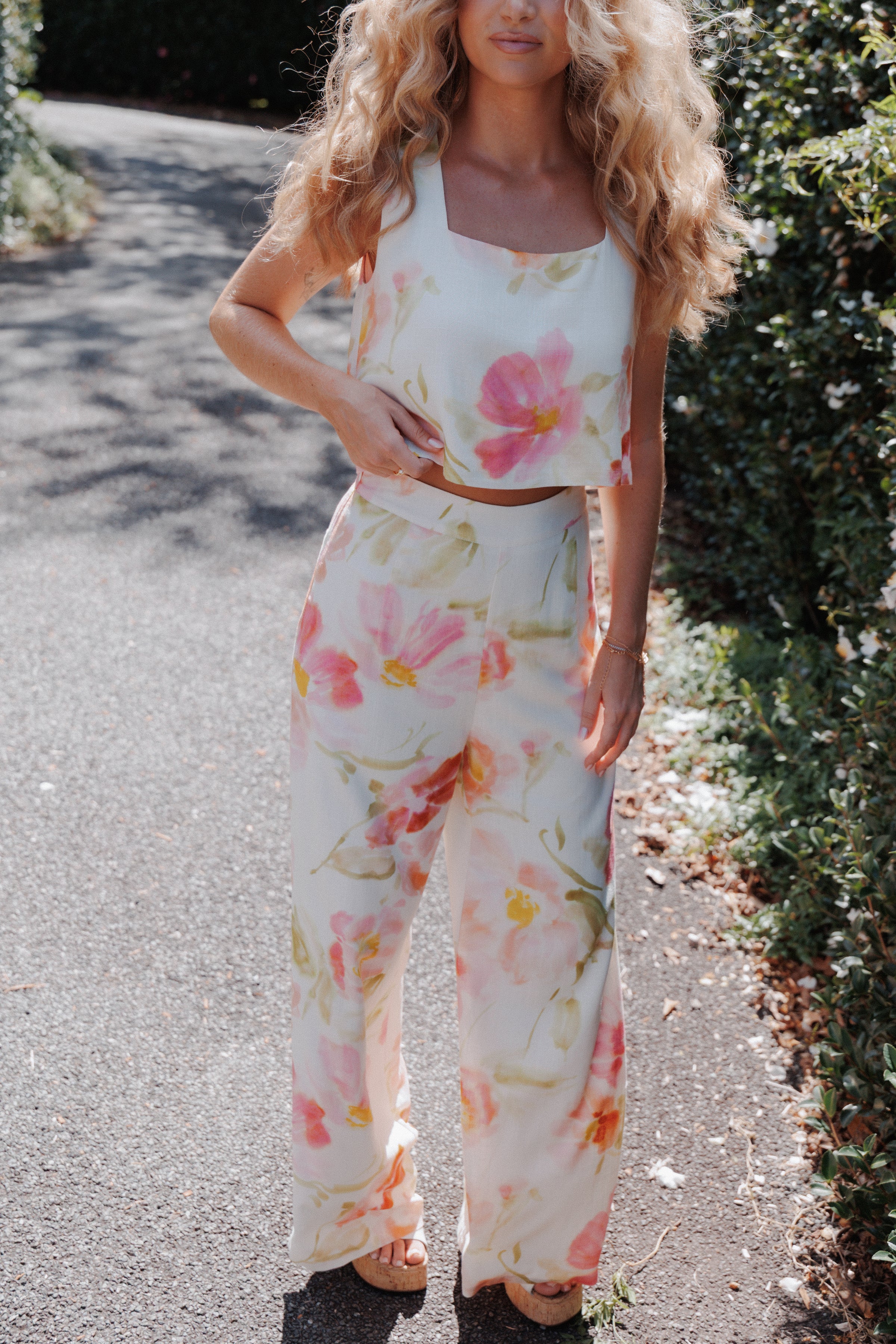 BOTTOMS Devlin Pant - Pink Garden Floral