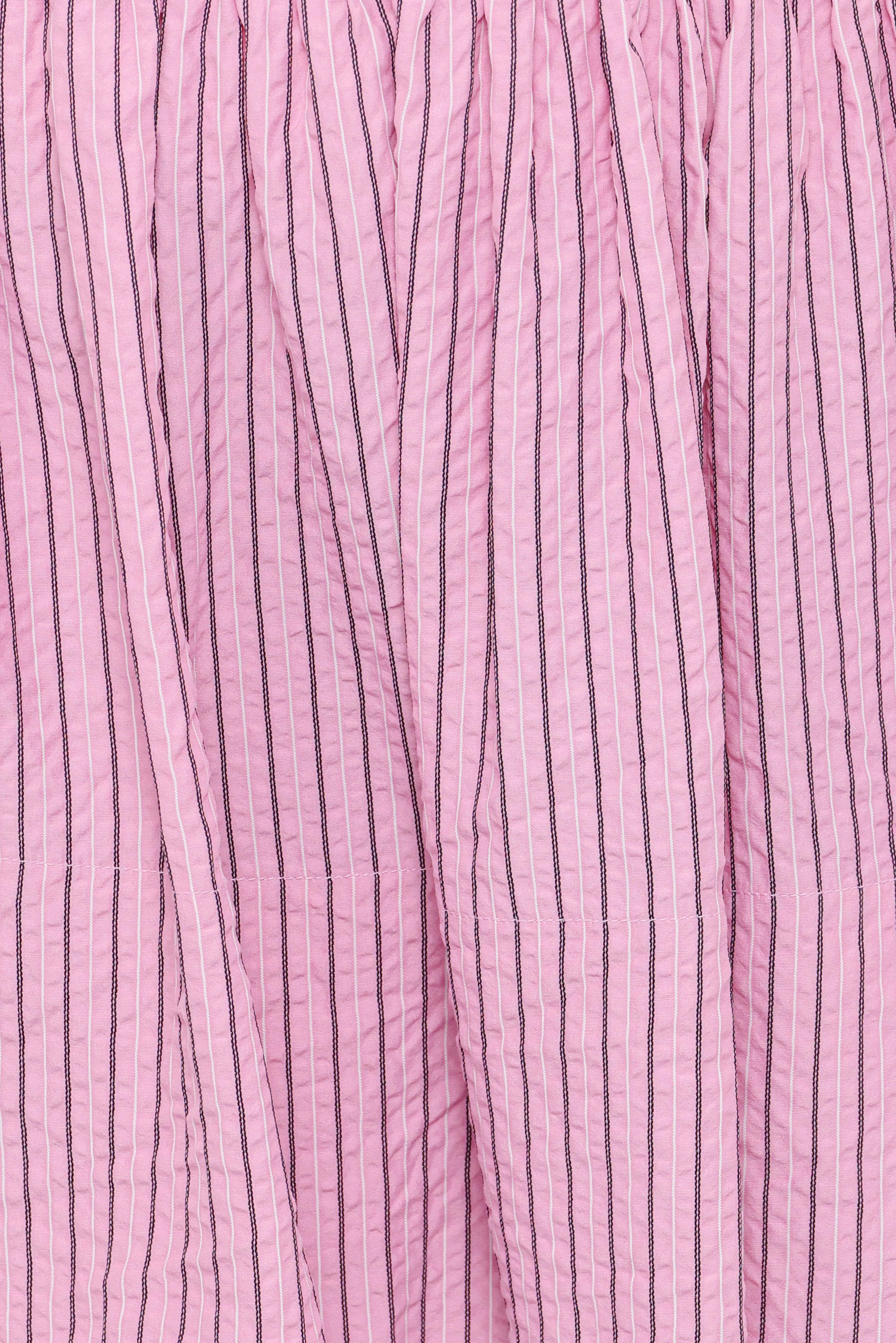 BOTTOMS Domitia Mini Aline Skirt - Pink White Stripe