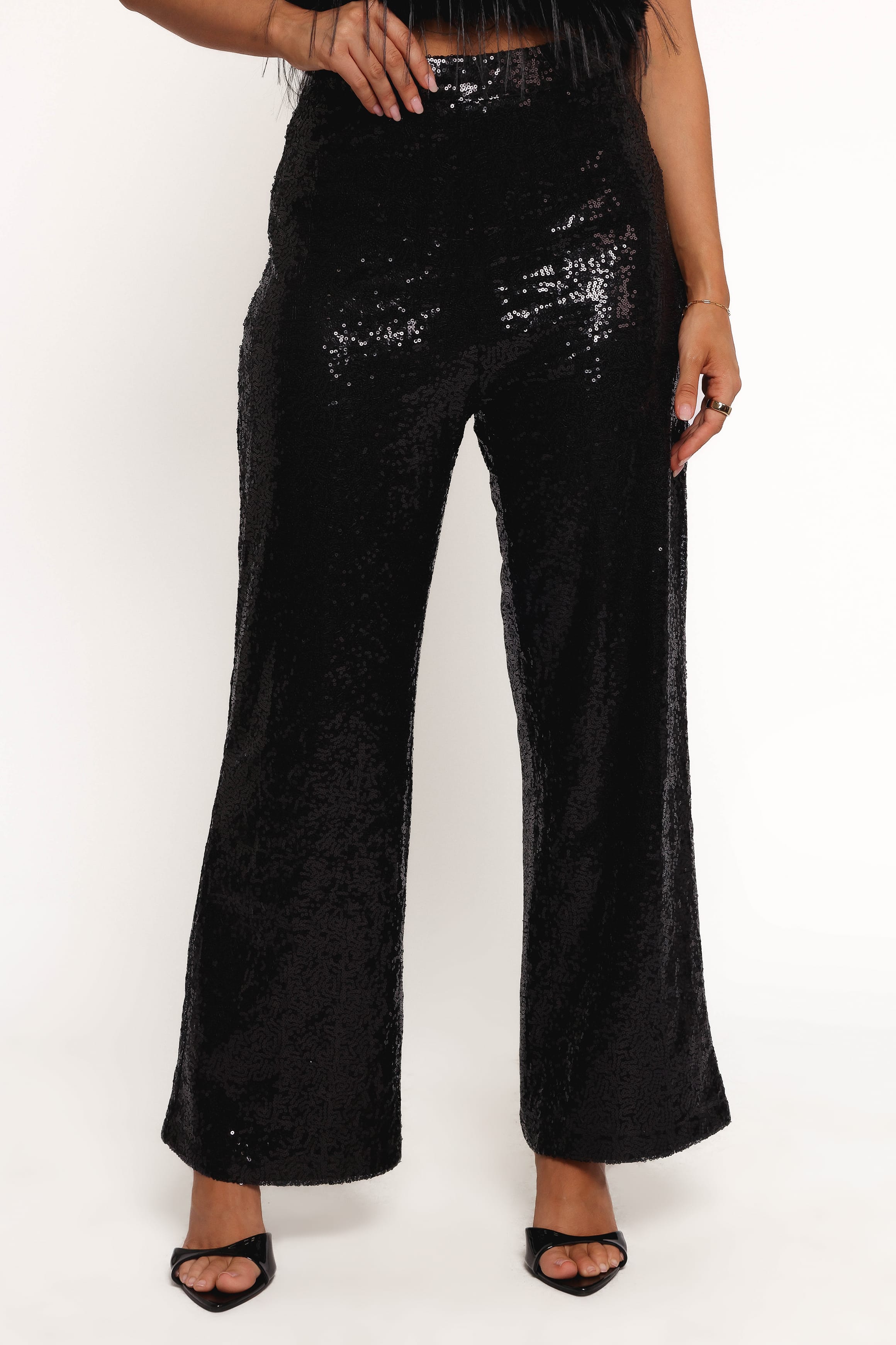 BOTTOMS Drea Sequin Pants - Black