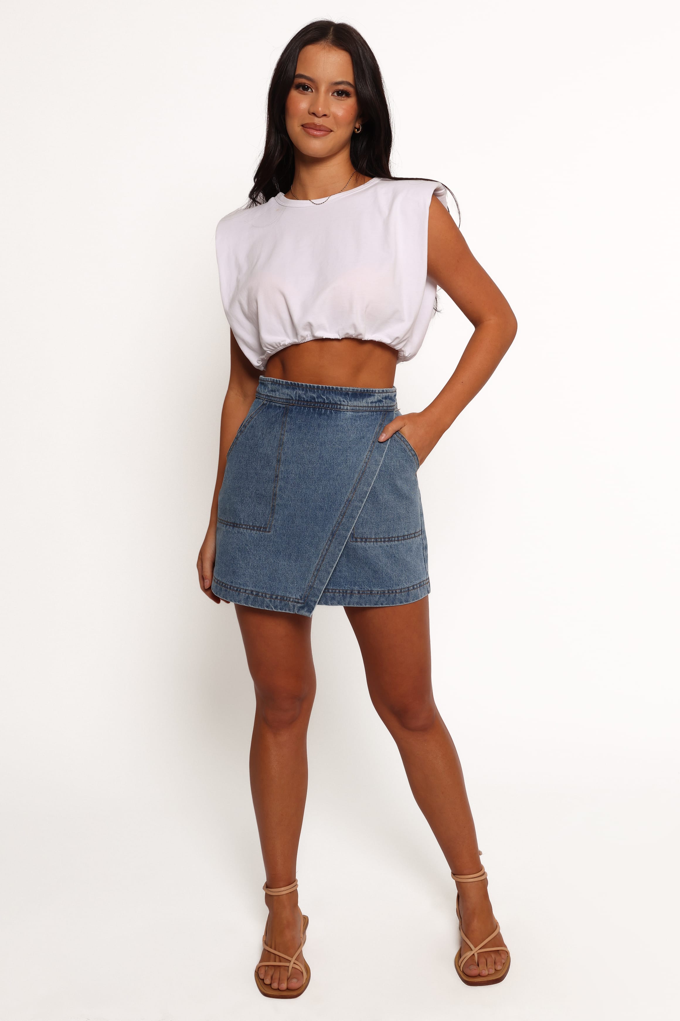 BOTTOMS Drew Denim Skirt - Blue Wash