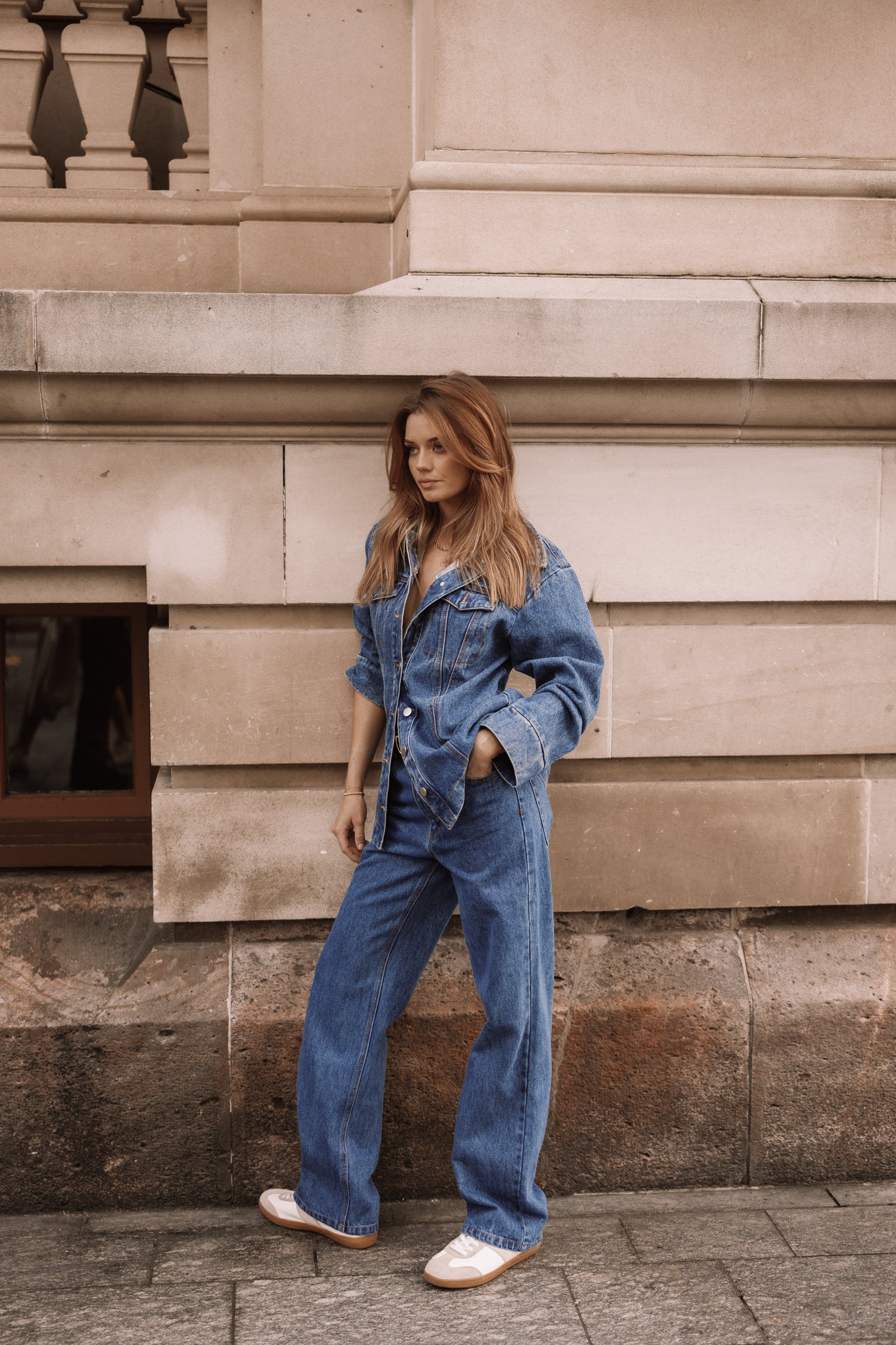 BOTTOMS @Elina Straight Leg Jeans - Denim (Hold for Winter Essentials)