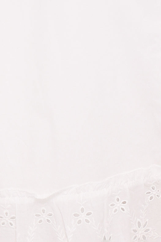 BOTTOMS Eliska Frill Hem Pant - White